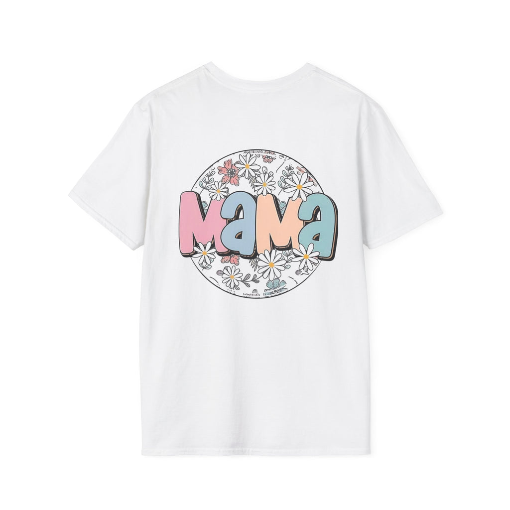 Mama Floral T-Shirt — Cute Smiley Daisy Mom Tee