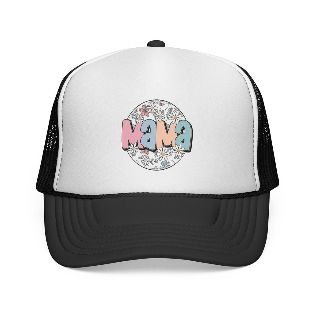 Mama Floral Trucker Hat — Retro Pastel Mom Cap