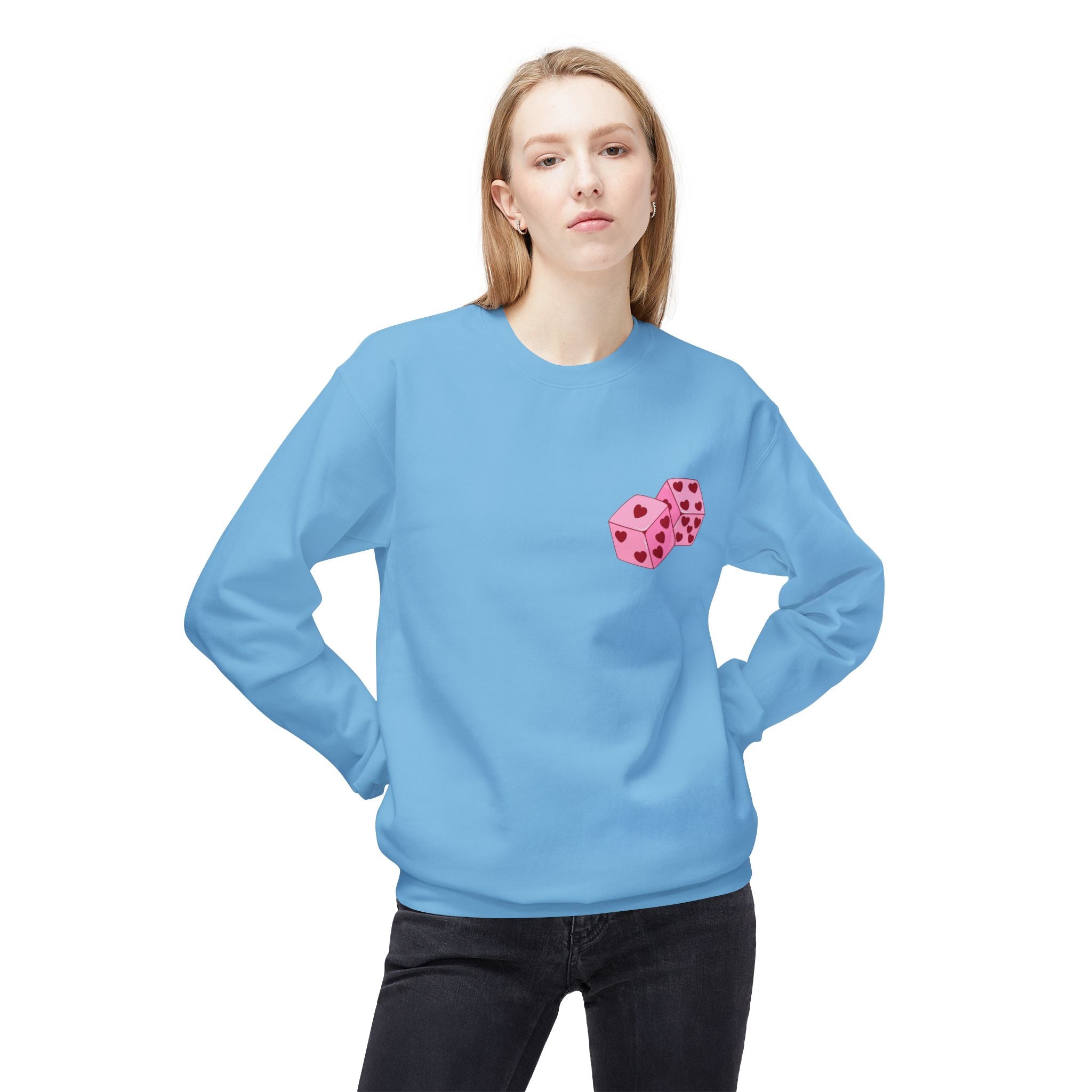 Cupid Valentine's Sweatshirt — Retro Pink Cherub with Heart Sunglasses Crewneck