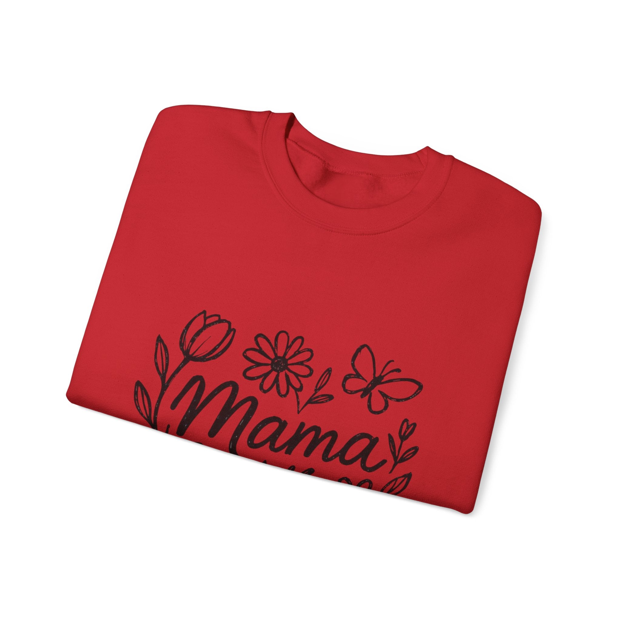 Mama Floral Crewneck Sweatshirt – Hand-Drawn Flowers