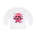 Cute Pink Cthulhu Heart Long Sleeve Tee — Valentine’s Day Kawaii Octopus Shirt