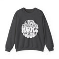 Retro 'Overstimulated Moms Club' Sweatshirt – Vintage Psychedelic Graphic Crewneck