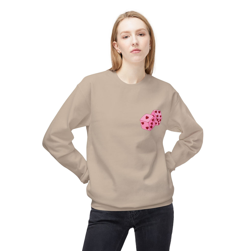 Cupid Valentine's Sweatshirt — Retro Pink Cherub with Heart Sunglasses Crewneck