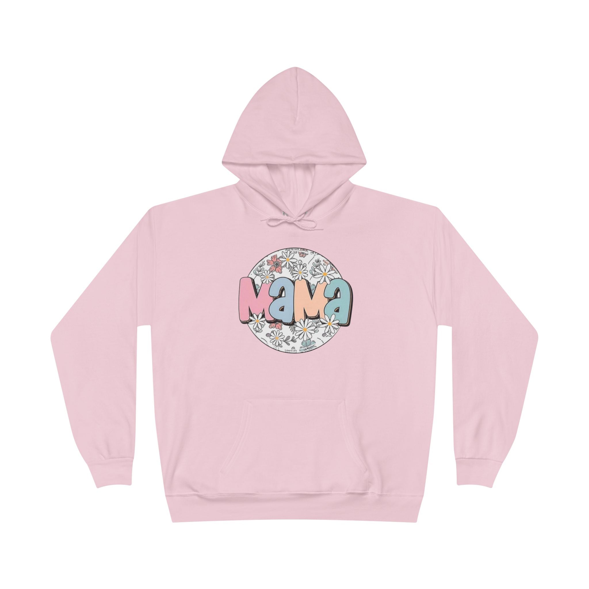 Mama Floral Hoodie — Pastel Retro "Mama" Pullover for Moms | Mother’s Day Gift