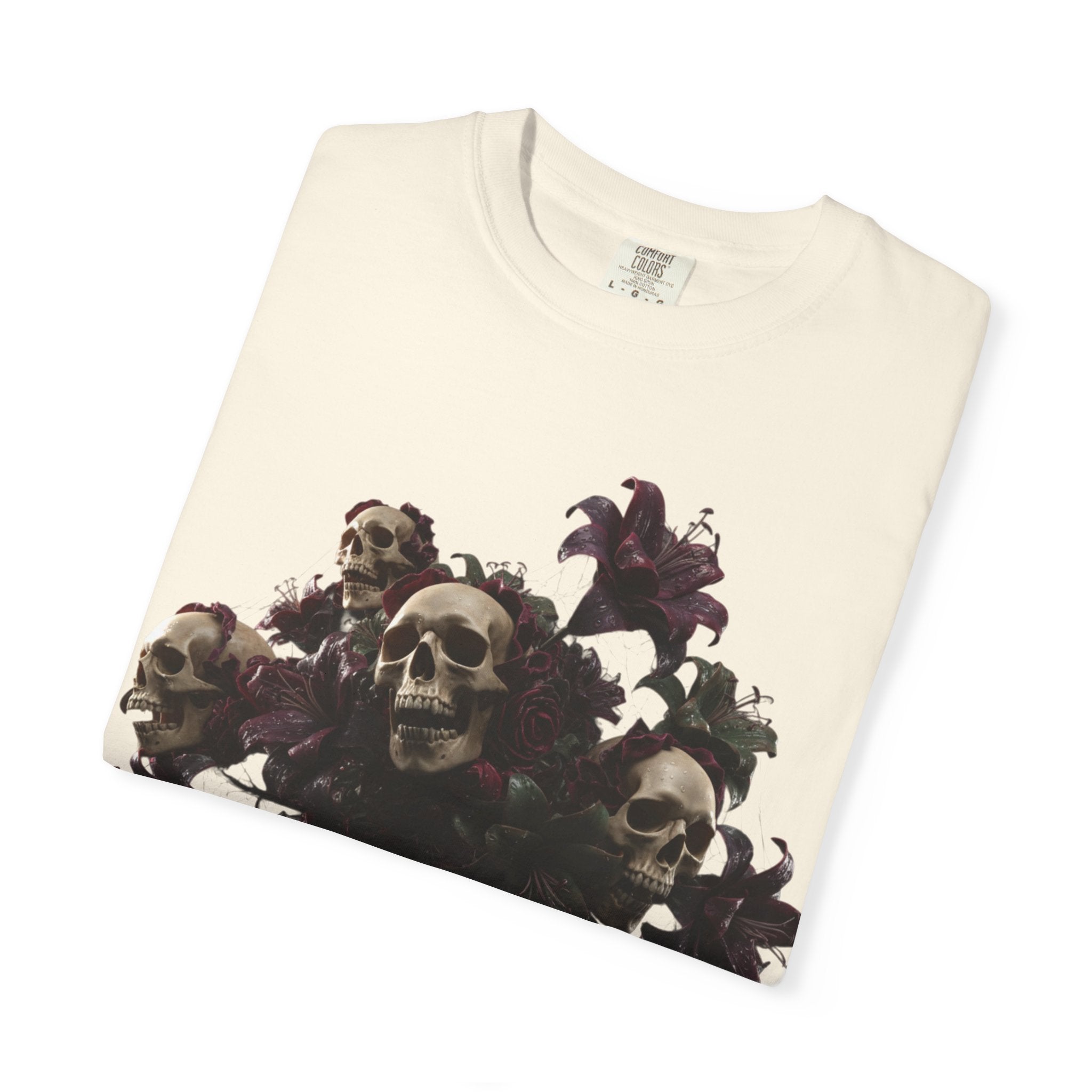 Lil Viper Den Skull Floral Tee — Gothic Graphic T-Shirt