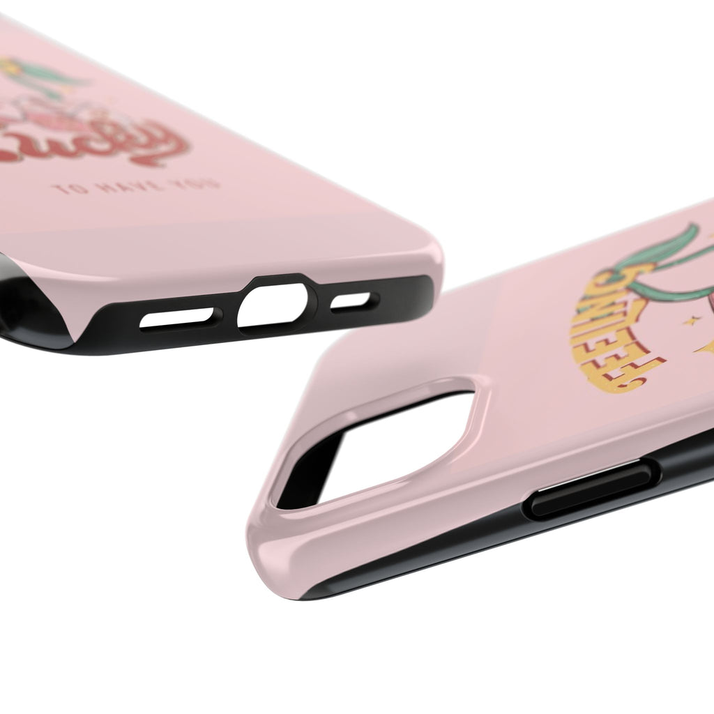 Feeling Lucky Phone Case — Pink Retro Dice Cherry Design
