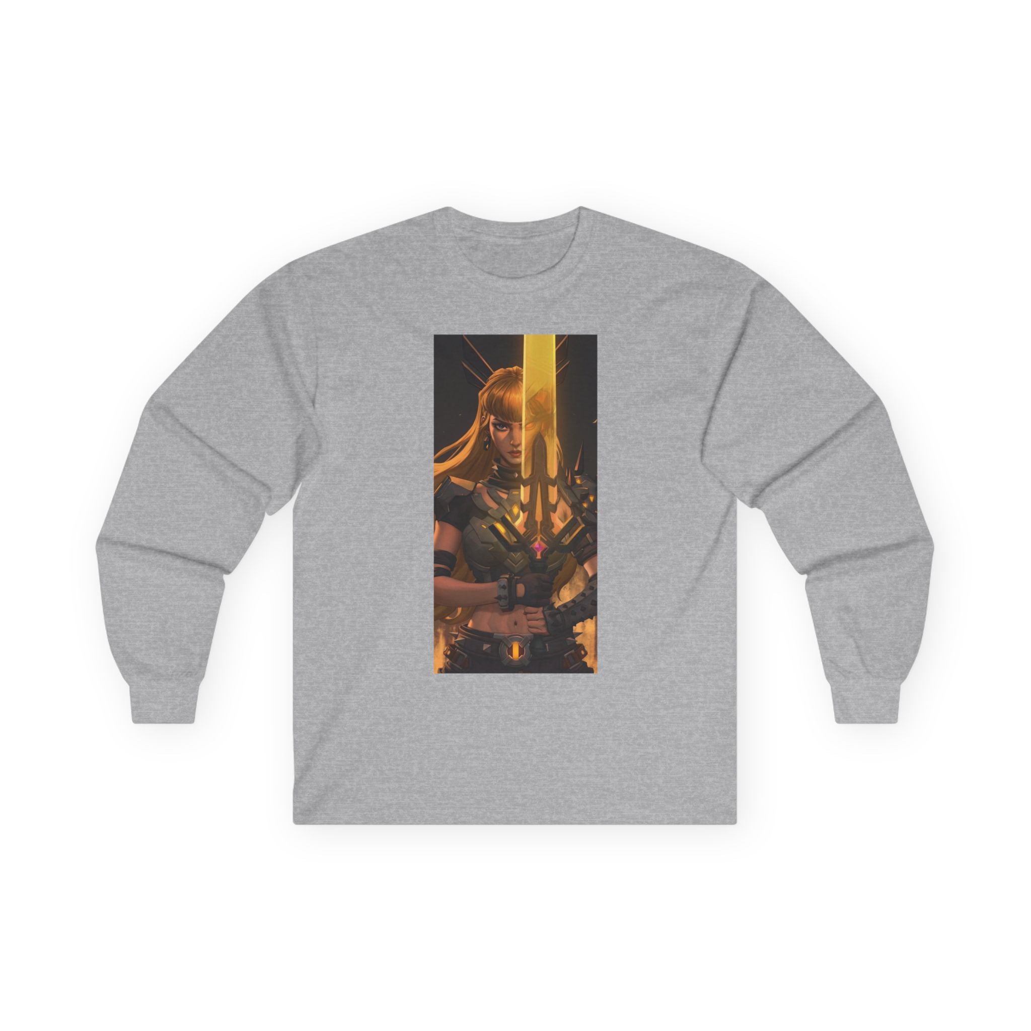 Magik Marvel Rivals Long Sleeve Tee — Golden Fantasy Warrior Graphic