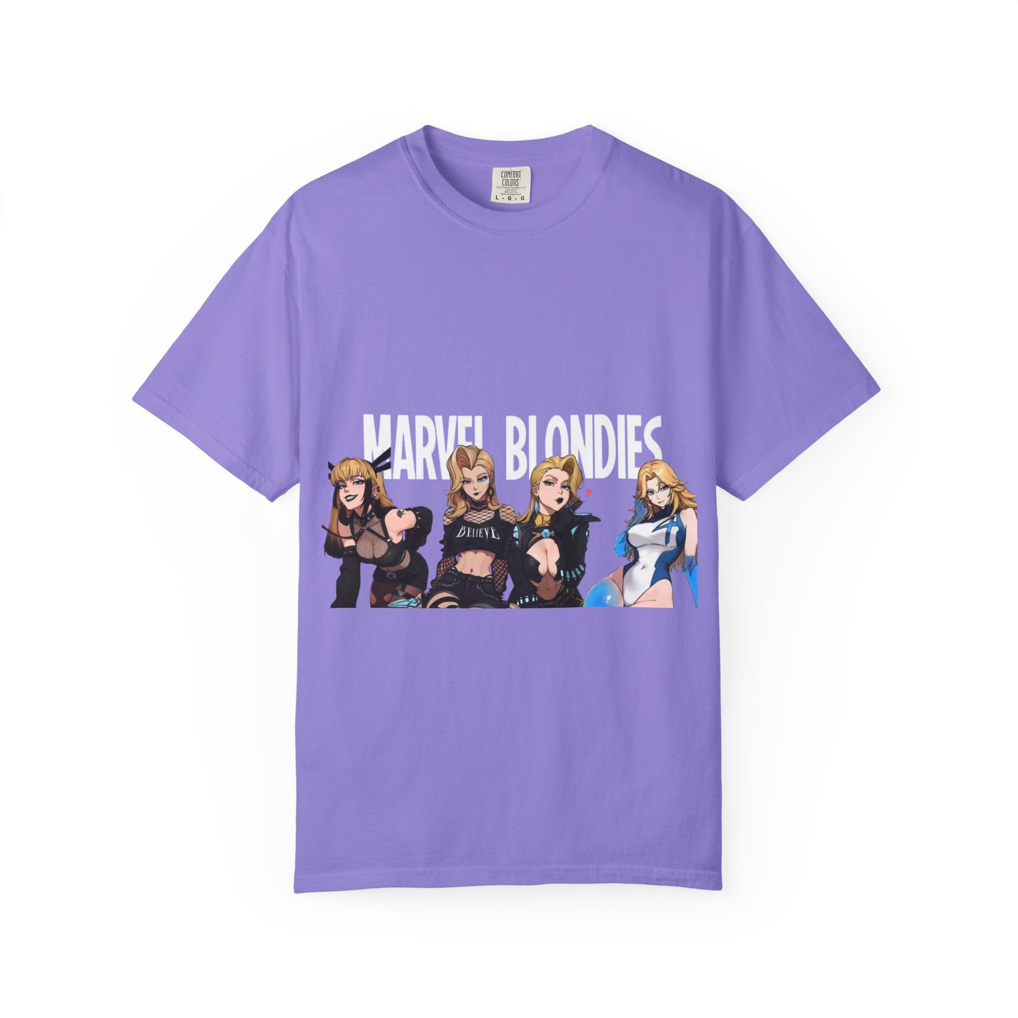 marvel Waifu Squad Graphic T‑Shirt — Four Female Characters Front Print