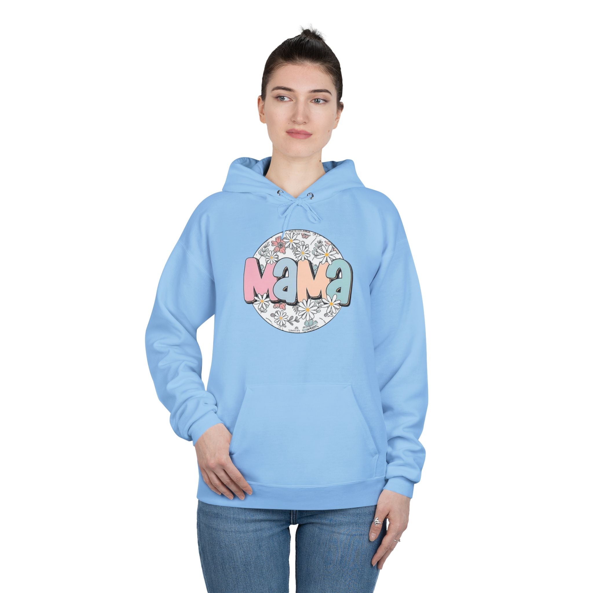 Mama Floral Hoodie — Pastel Retro "Mama" Pullover for Moms | Mother’s Day Gift