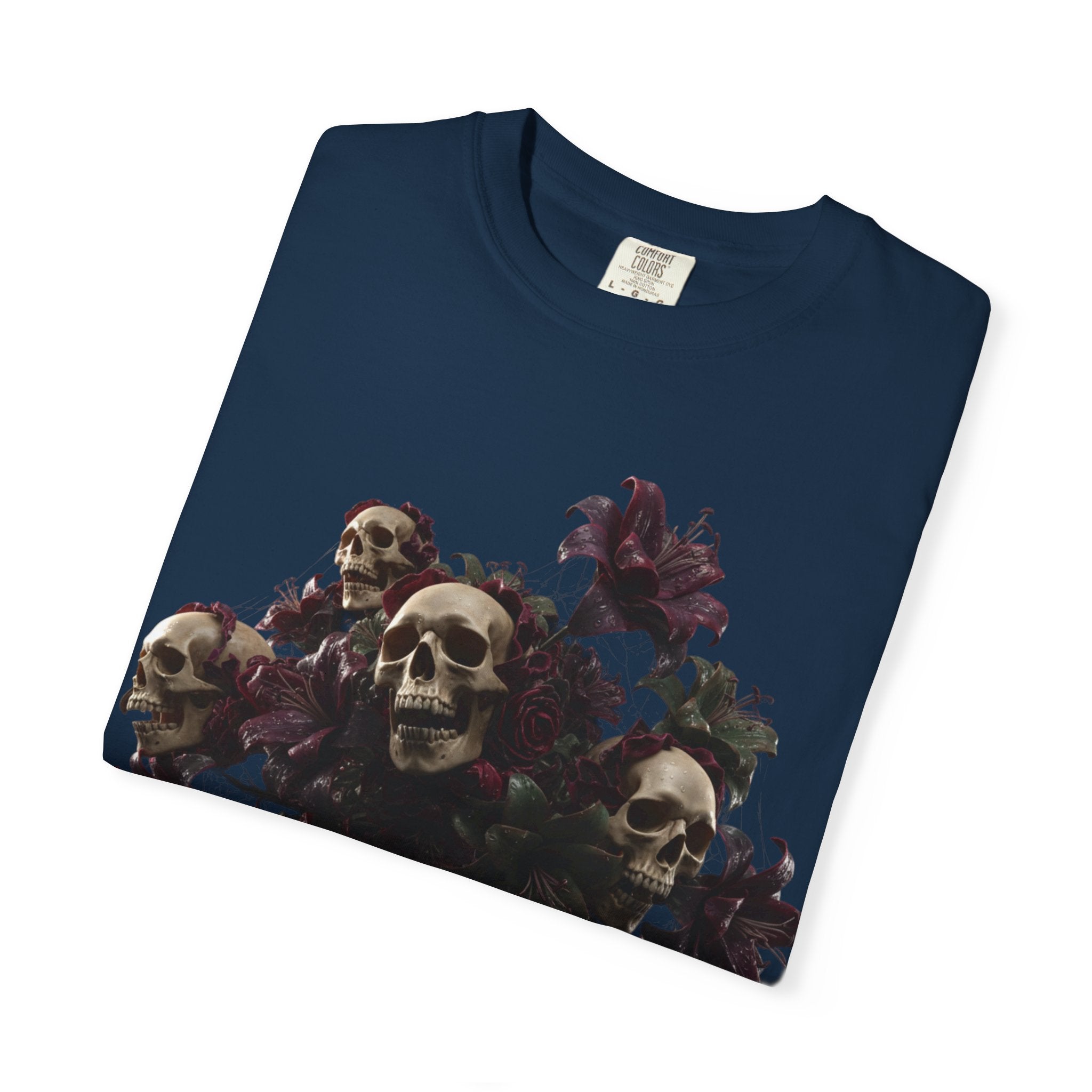 Lil Viper Den Skull Floral Tee — Gothic Graphic T-Shirt