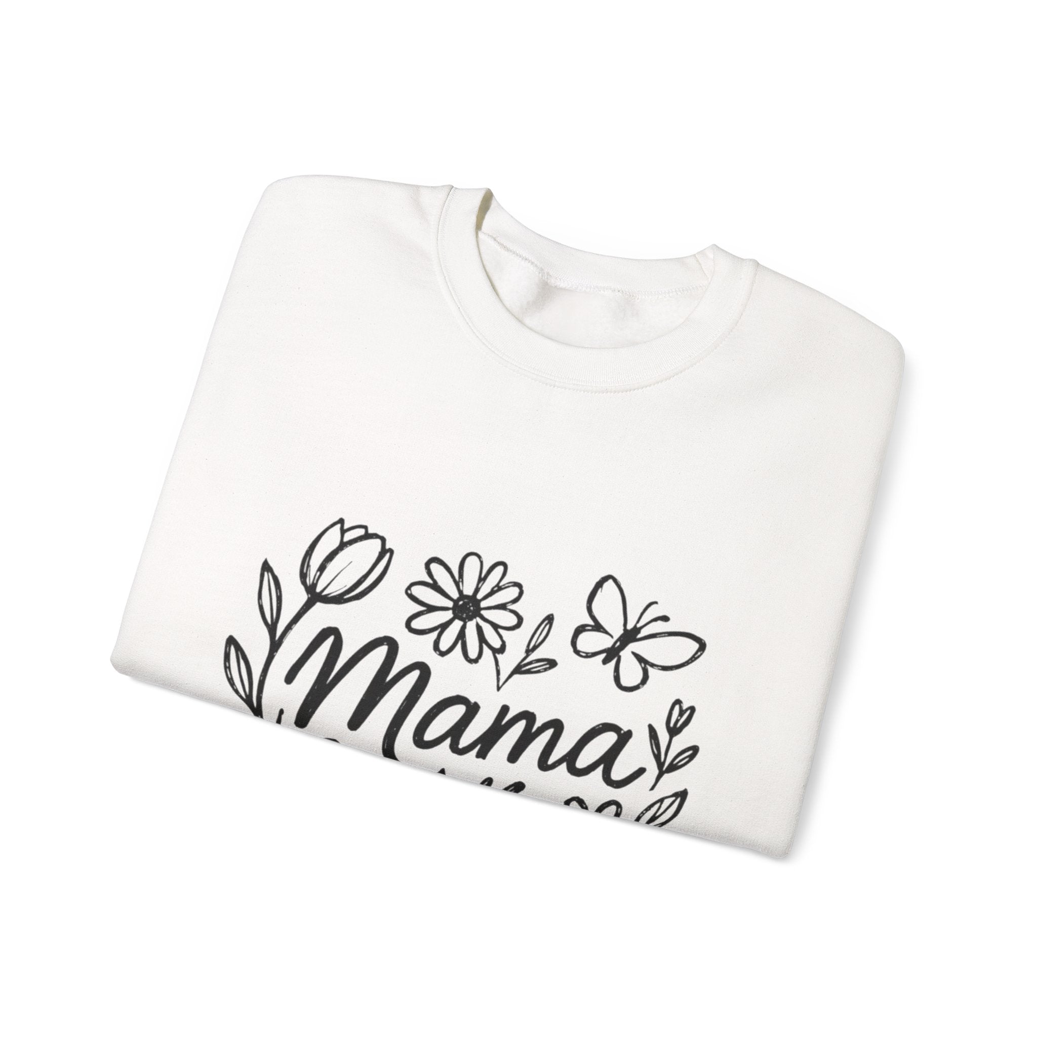 Mama Floral Crewneck Sweatshirt – Hand-Drawn Flowers