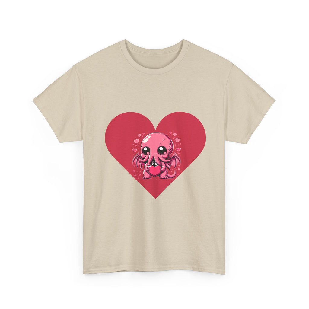 Cute Cthulhu Heart T-Shirt — Kawaii Octopus Valentine Tee