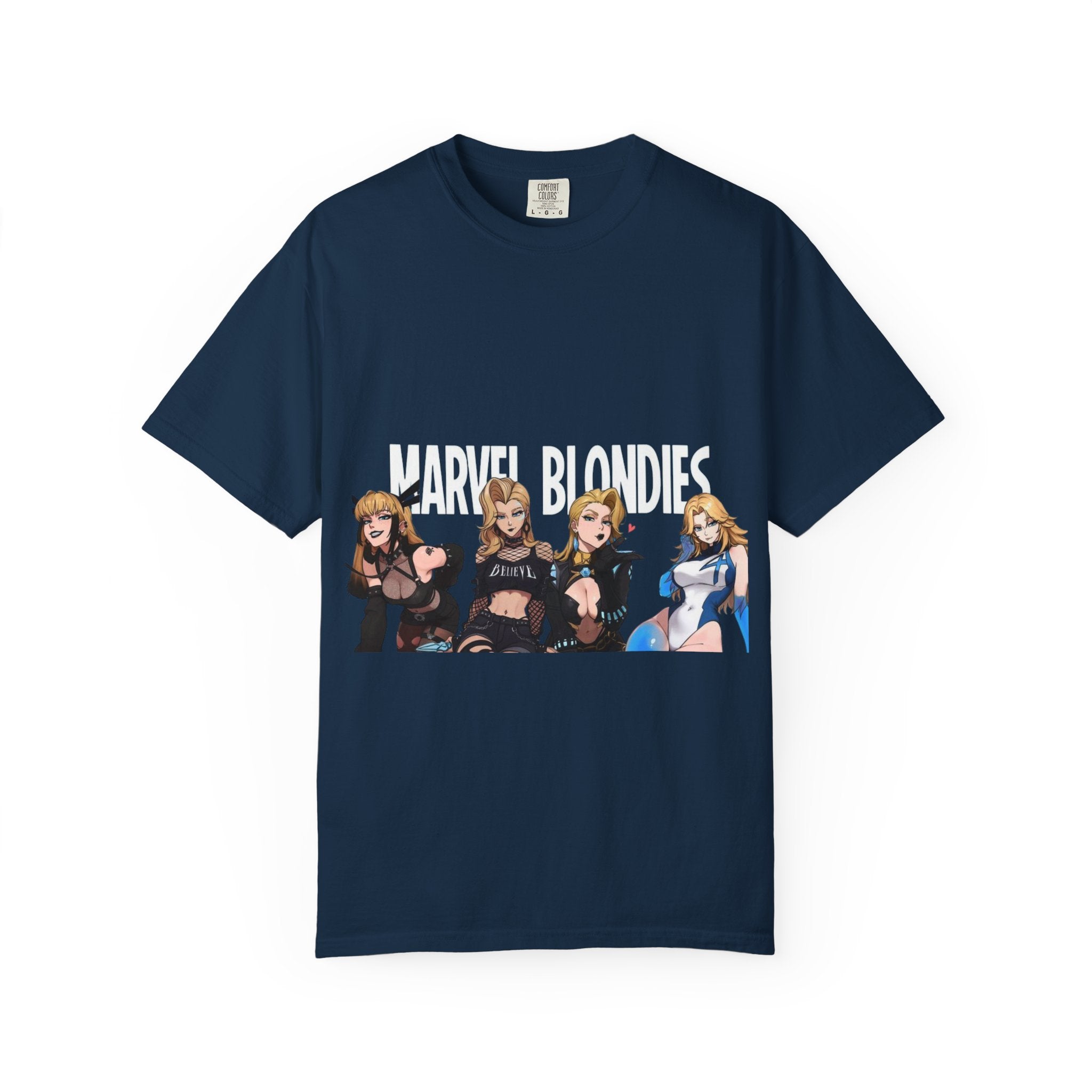 marvel Waifu Squad Graphic T‑Shirt — Four Female Characters Front Print