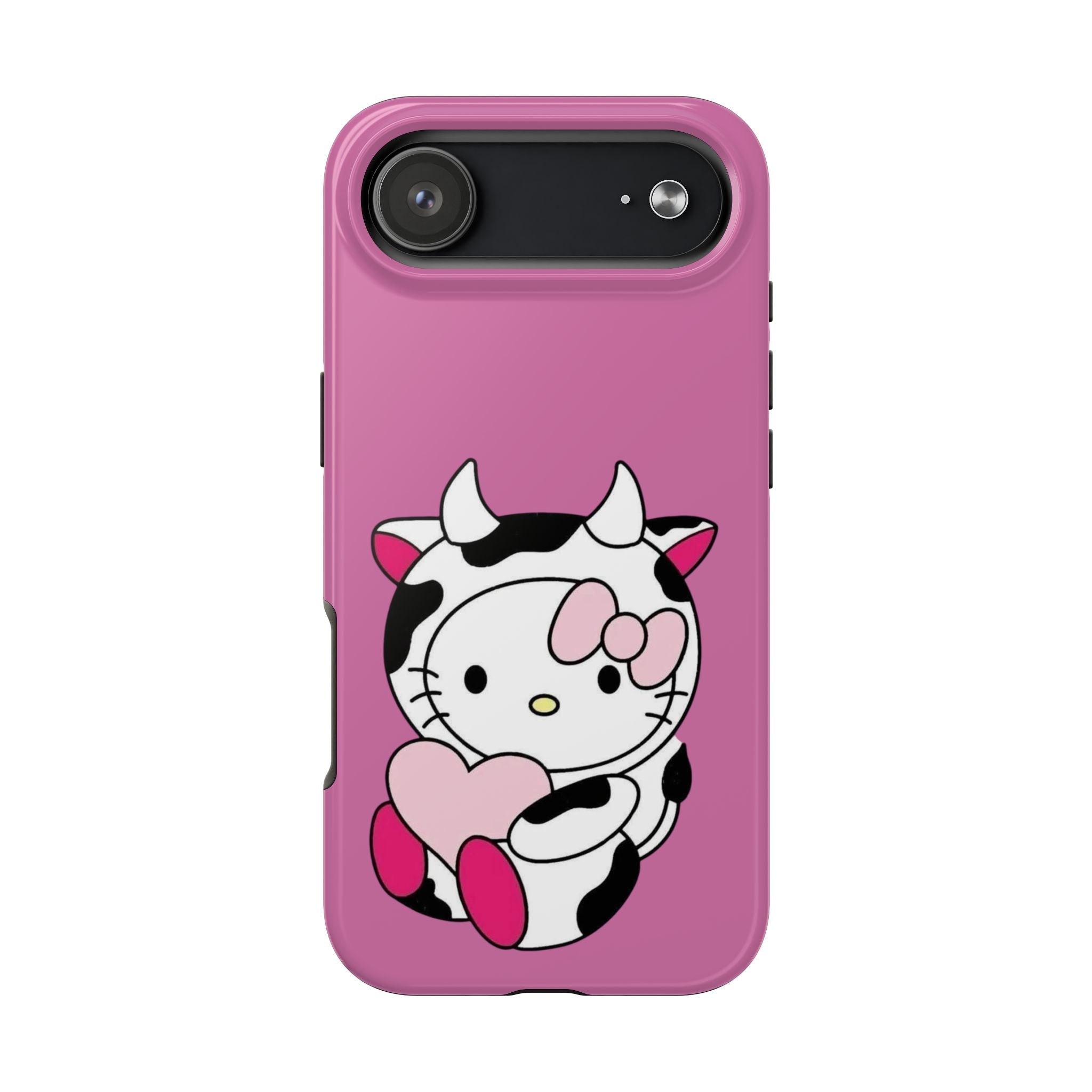 Hello Kitty Cow Cute Tough Phone Case – Pink Heart Protective Cover