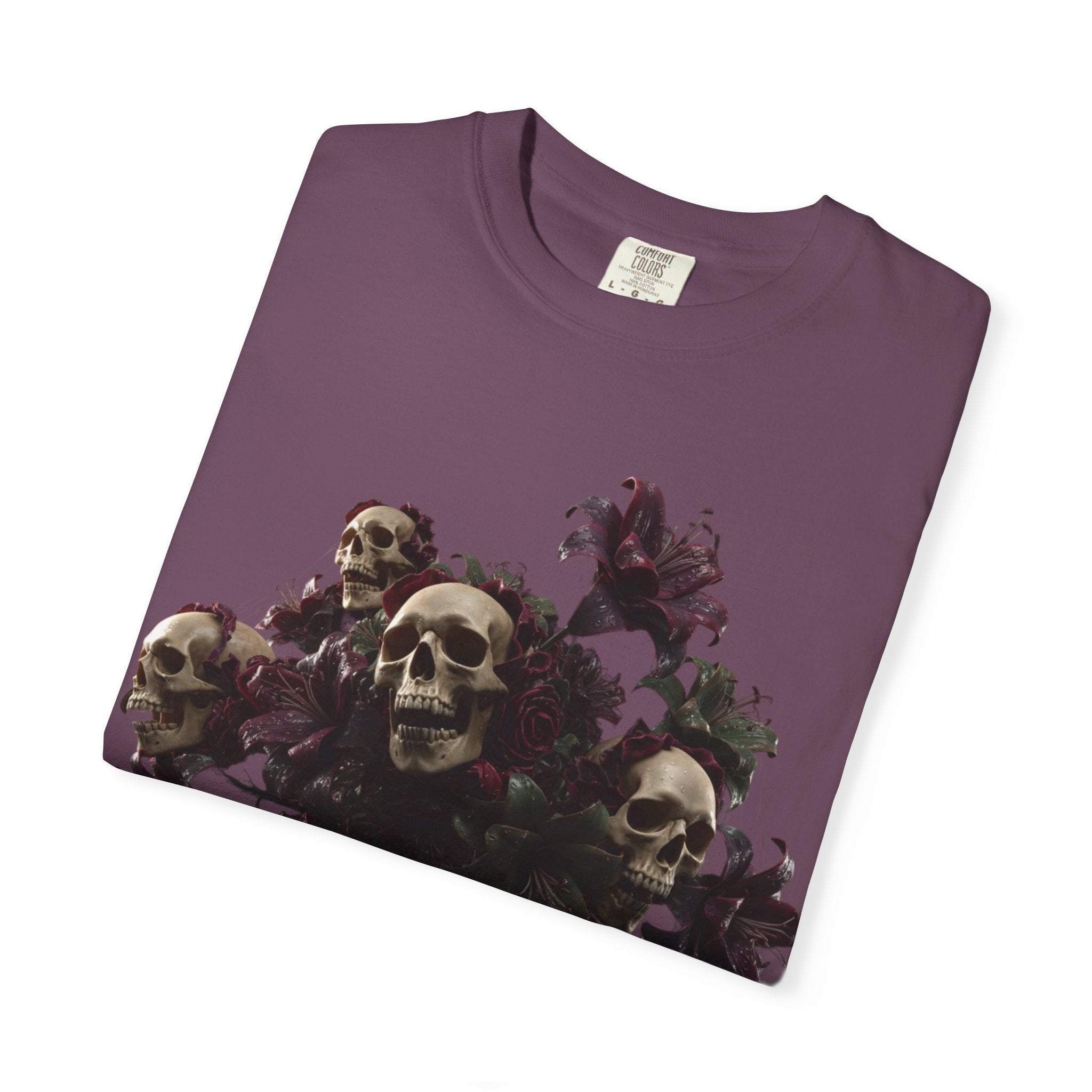 Lil Viper Den Skull Floral Tee — Gothic Graphic T-Shirt