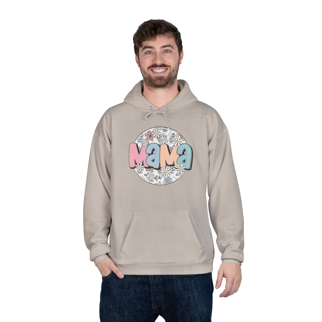 Mama Floral Hoodie — Pastel Retro "Mama" Pullover for Moms | Mother’s Day Gift