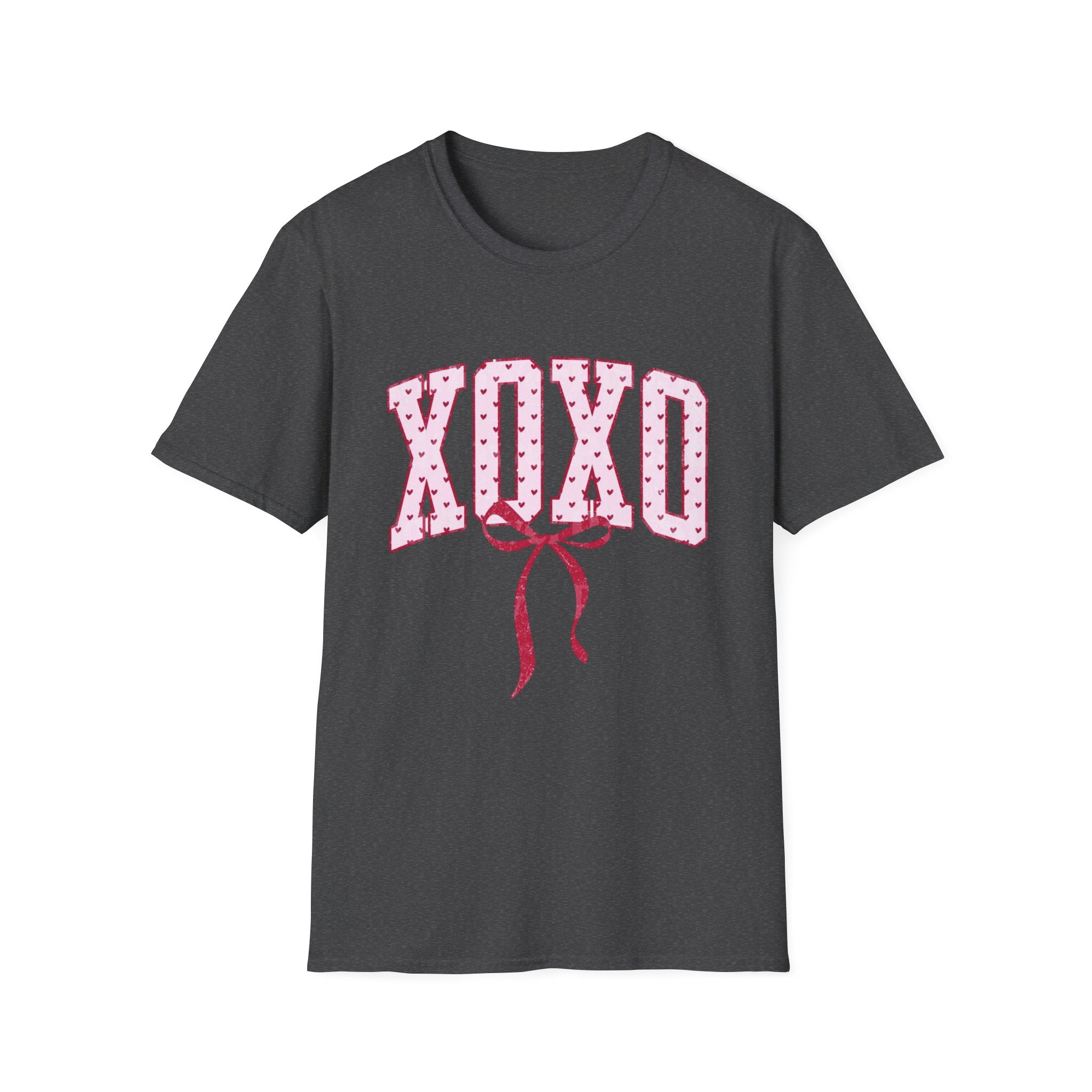 XOXO Pink Ribbon T-Shirt — Valentine’s Day Cute Graphic Tee