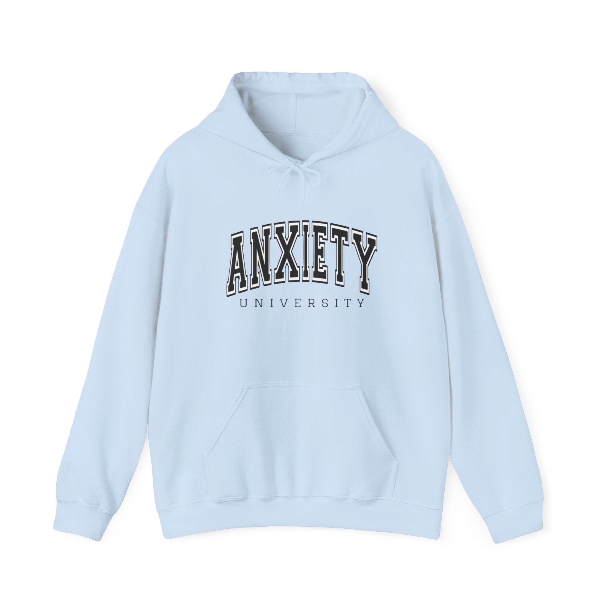 Anxiety University Hoodie – Funny Retro Campus Sweatshirt