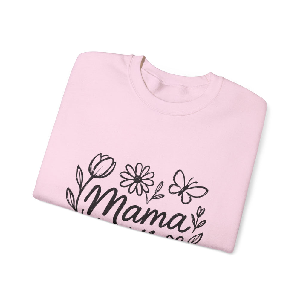 Mama Floral Crewneck Sweatshirt – Hand-Drawn Flowers