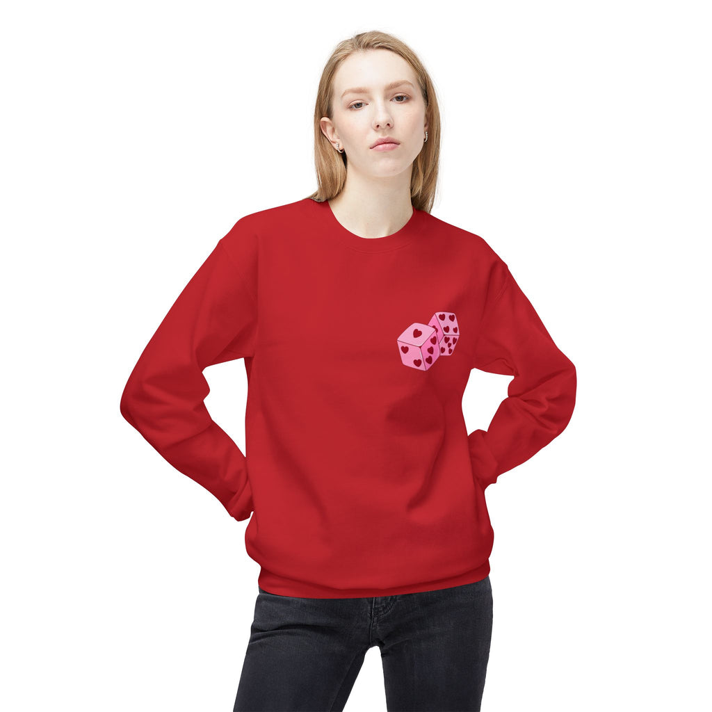 Cupid Valentine's Sweatshirt — Retro Pink Cherub with Heart Sunglasses Crewneck