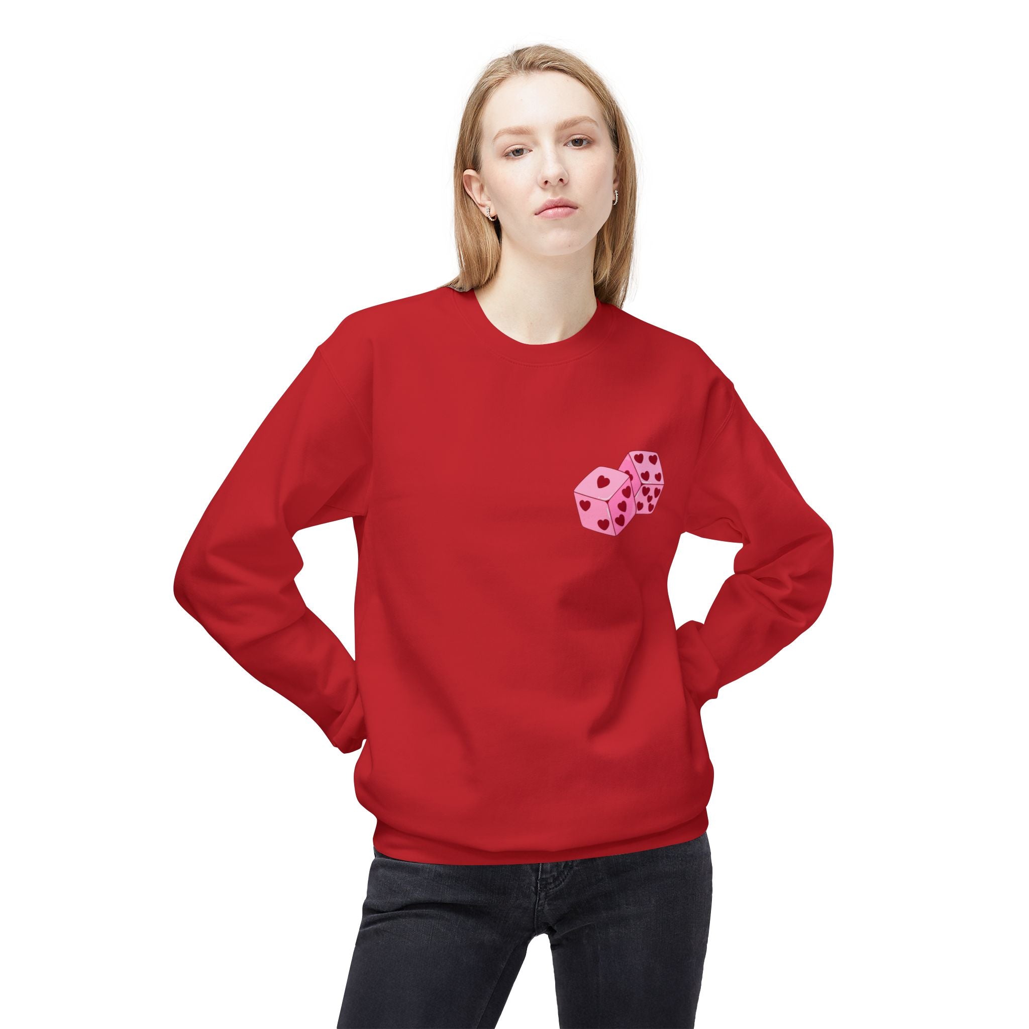 Cupid Valentine's Sweatshirt — Retro Pink Cherub with Heart Sunglasses Crewneck