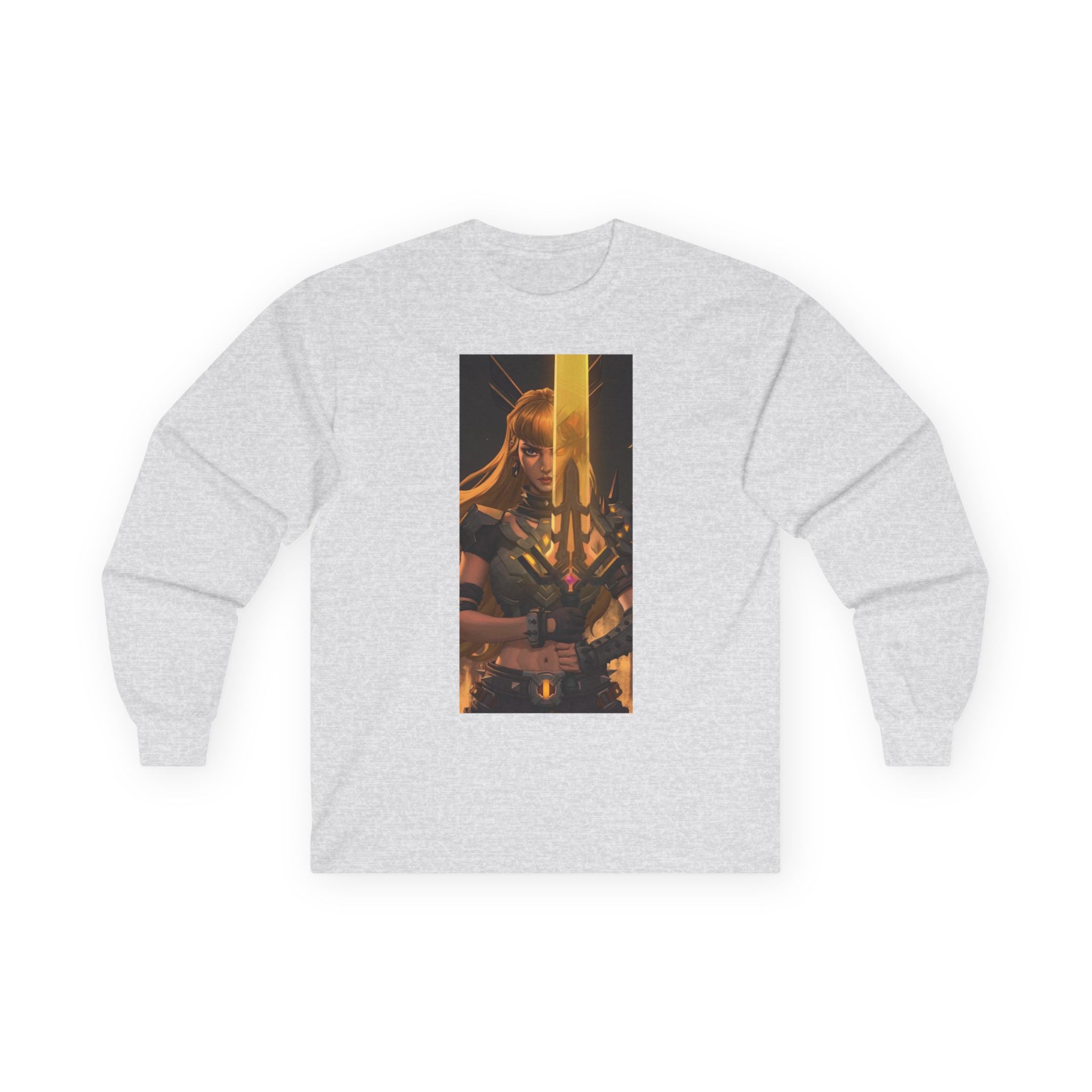 Magik Marvel Rivals Long Sleeve Tee — Golden Fantasy Warrior Graphic