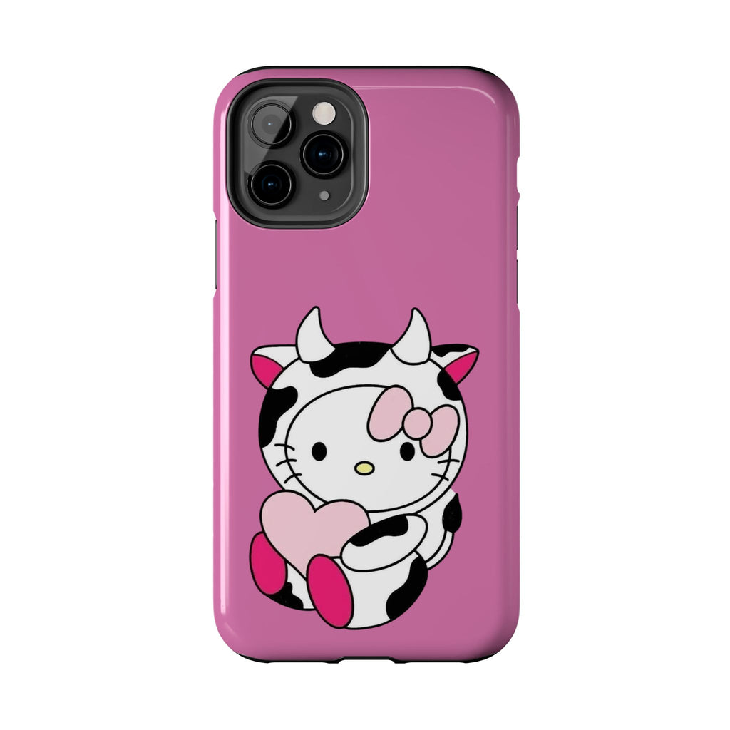Hello Kitty Cow Cute Tough Phone Case – Pink Heart Protective Cover