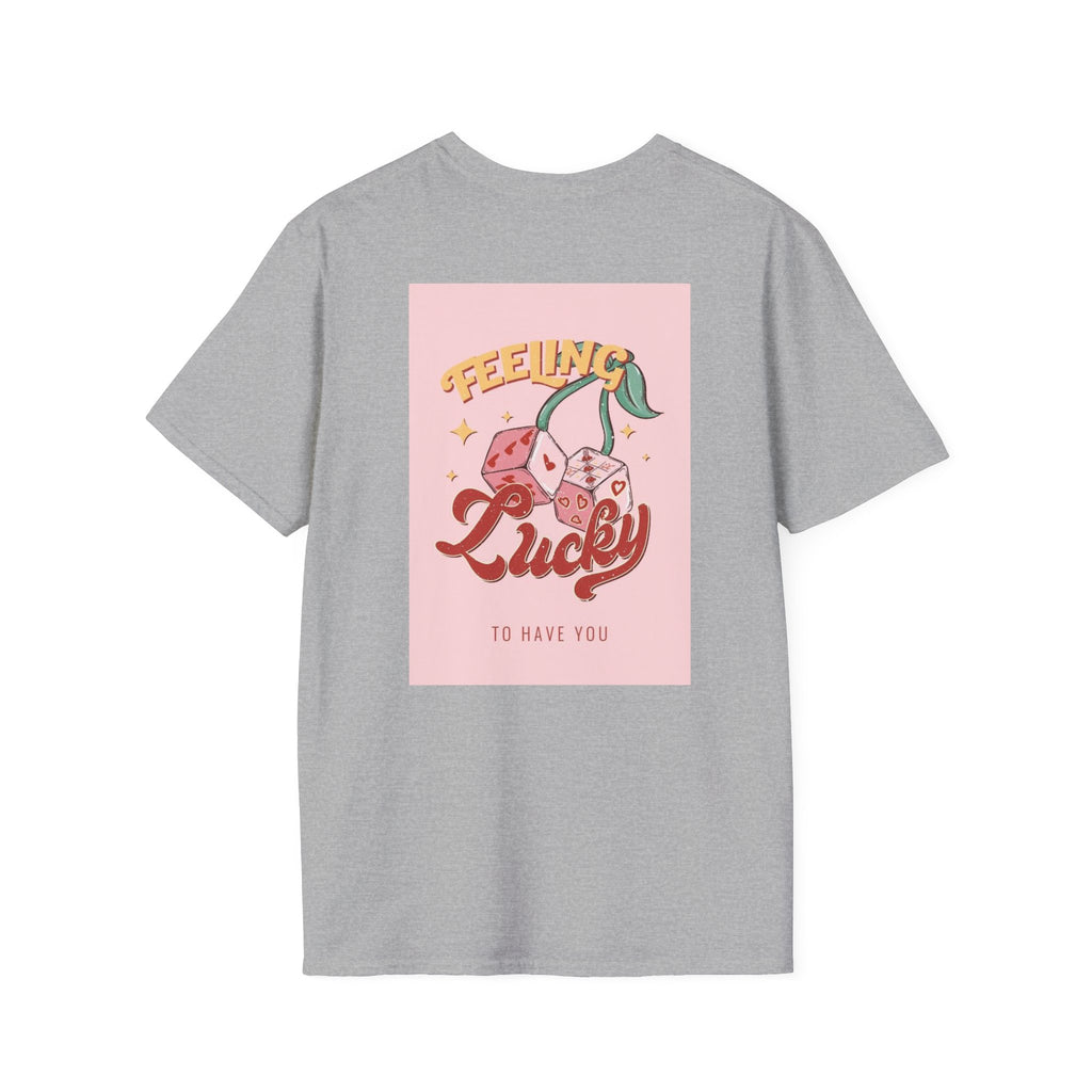 Feeling Lucky T-Shirt — Retro Dice Floral Graphic Tee