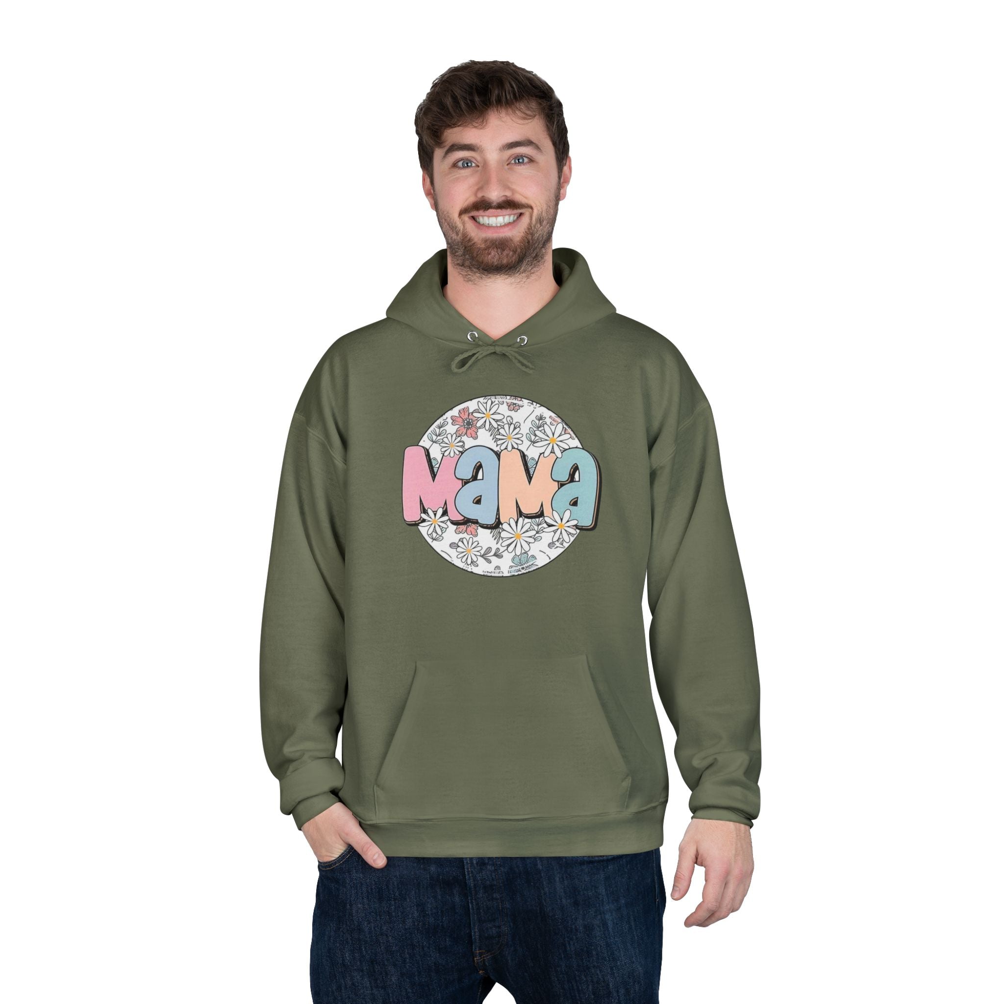 Mama Floral Hoodie — Pastel Retro "Mama" Pullover for Moms | Mother’s Day Gift