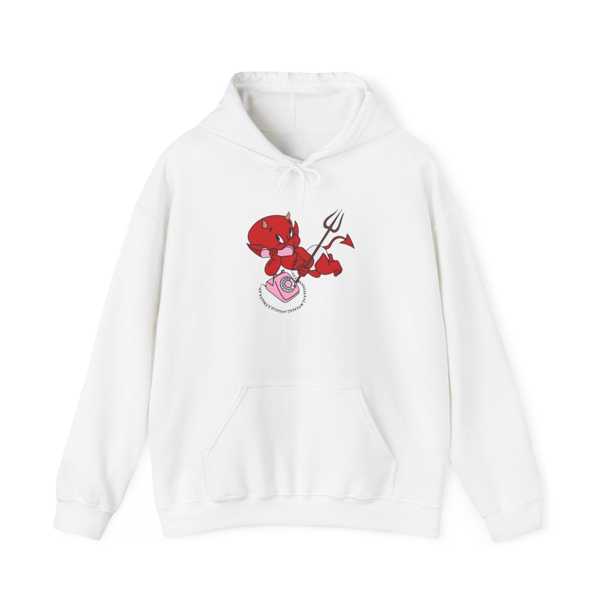 Devil Cupid Hoodie – Playful Valentine Demon Holding Heart Bag Graphic Hoodie