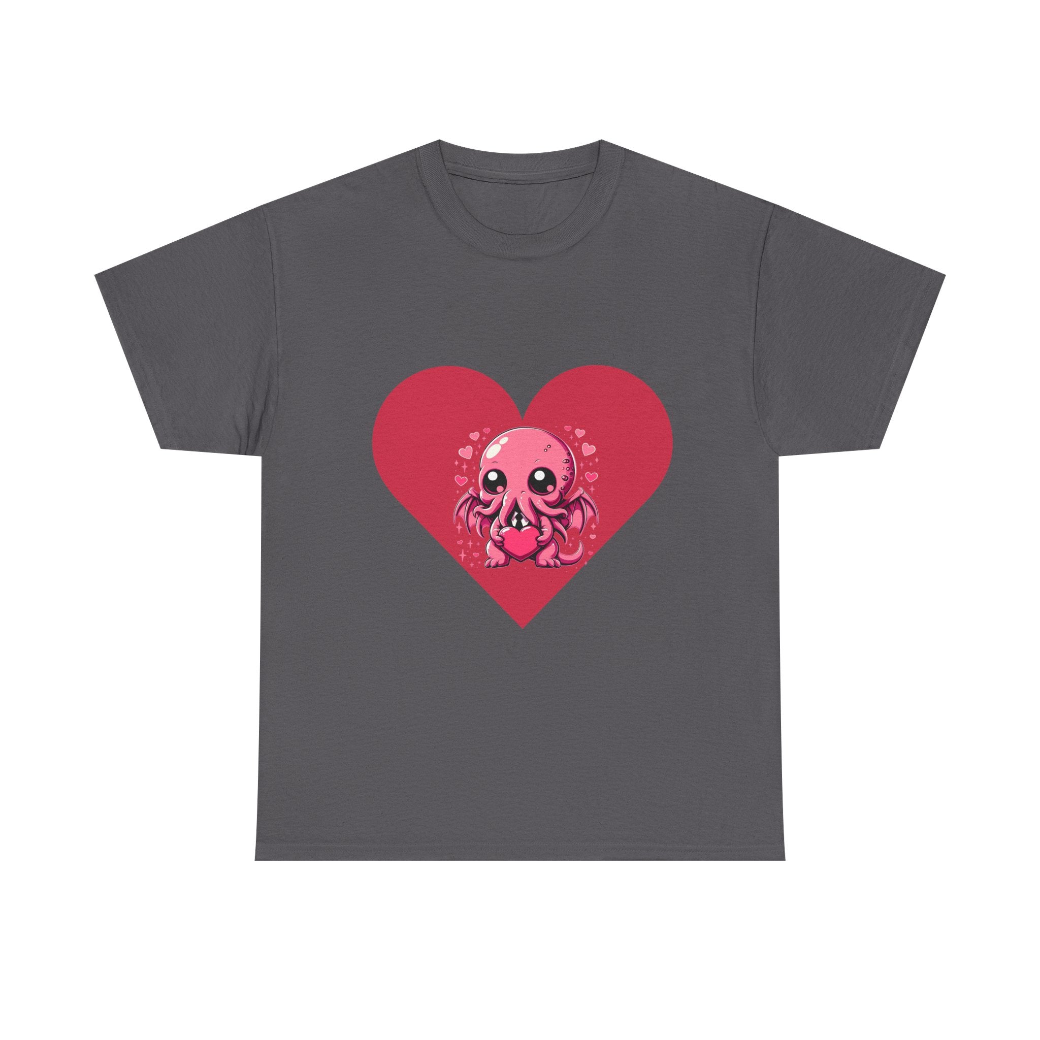 Cute Cthulhu Heart T-Shirt — Kawaii Octopus Valentine Tee