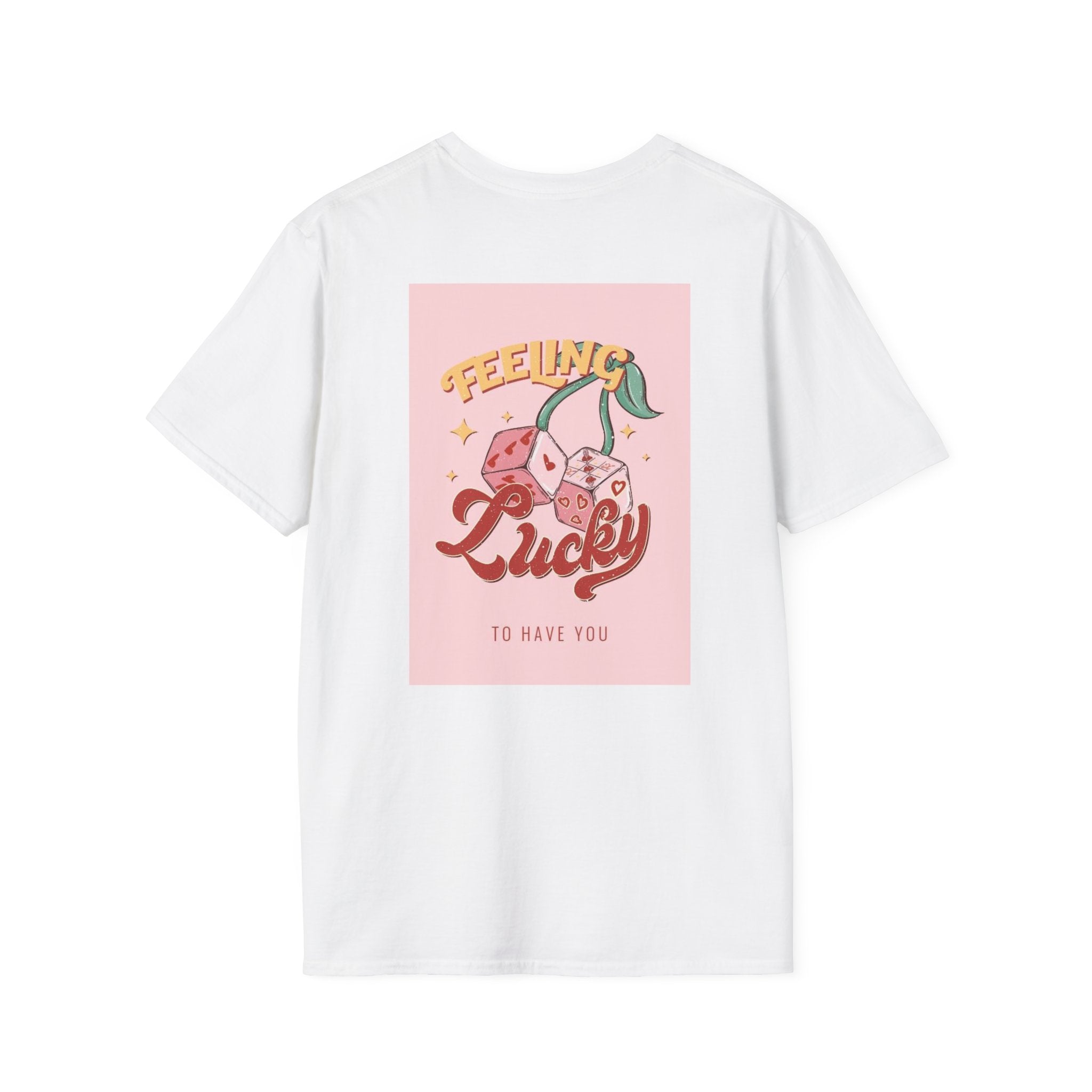 Feeling Lucky T-Shirt — Retro Dice Floral Graphic Tee
