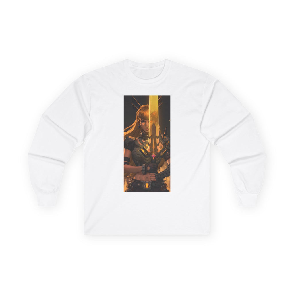 Magik Marvel Rivals Long Sleeve Tee — Golden Fantasy Warrior Graphic