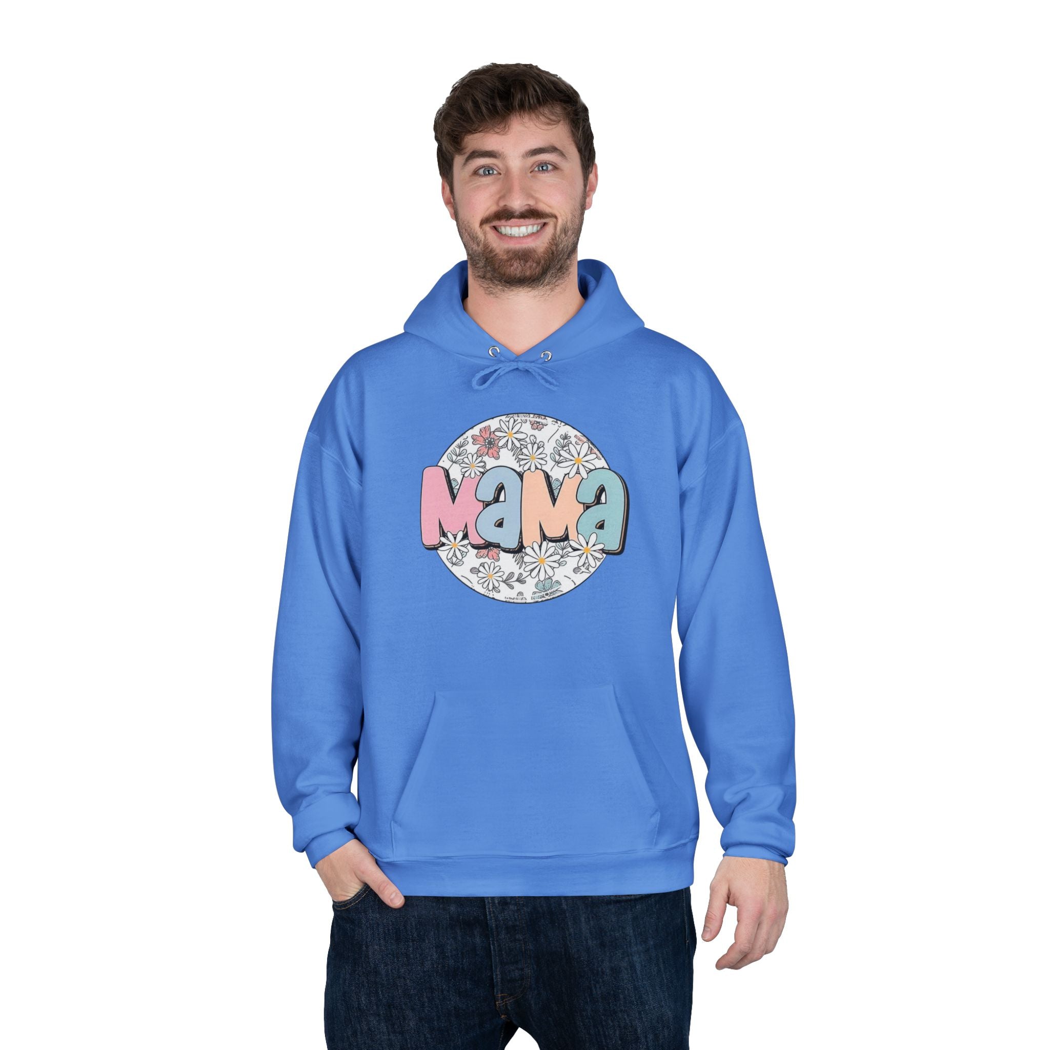 Mama Floral Hoodie — Pastel Retro "Mama" Pullover for Moms | Mother’s Day Gift