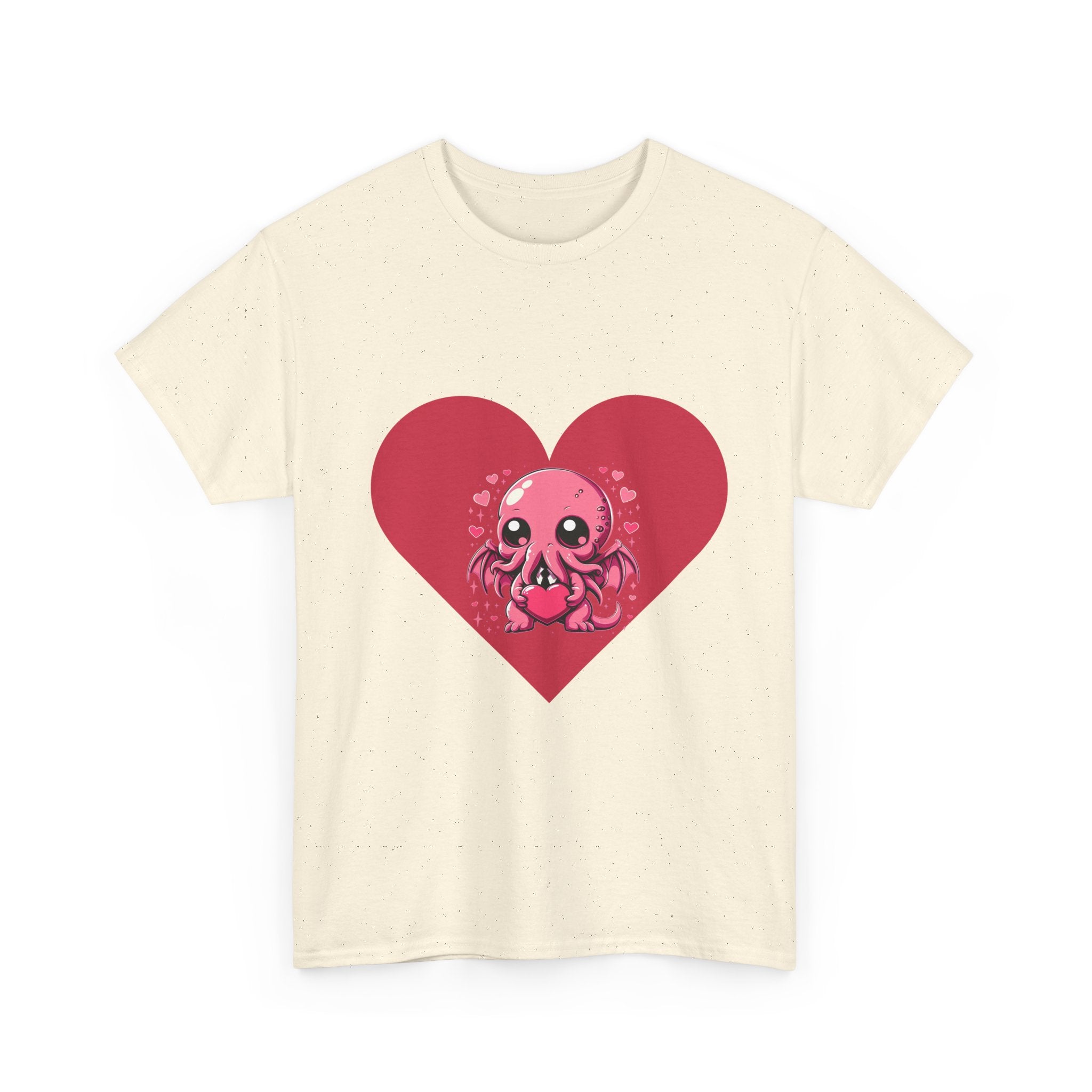 Cute Cthulhu Heart T-Shirt — Kawaii Octopus Valentine Tee