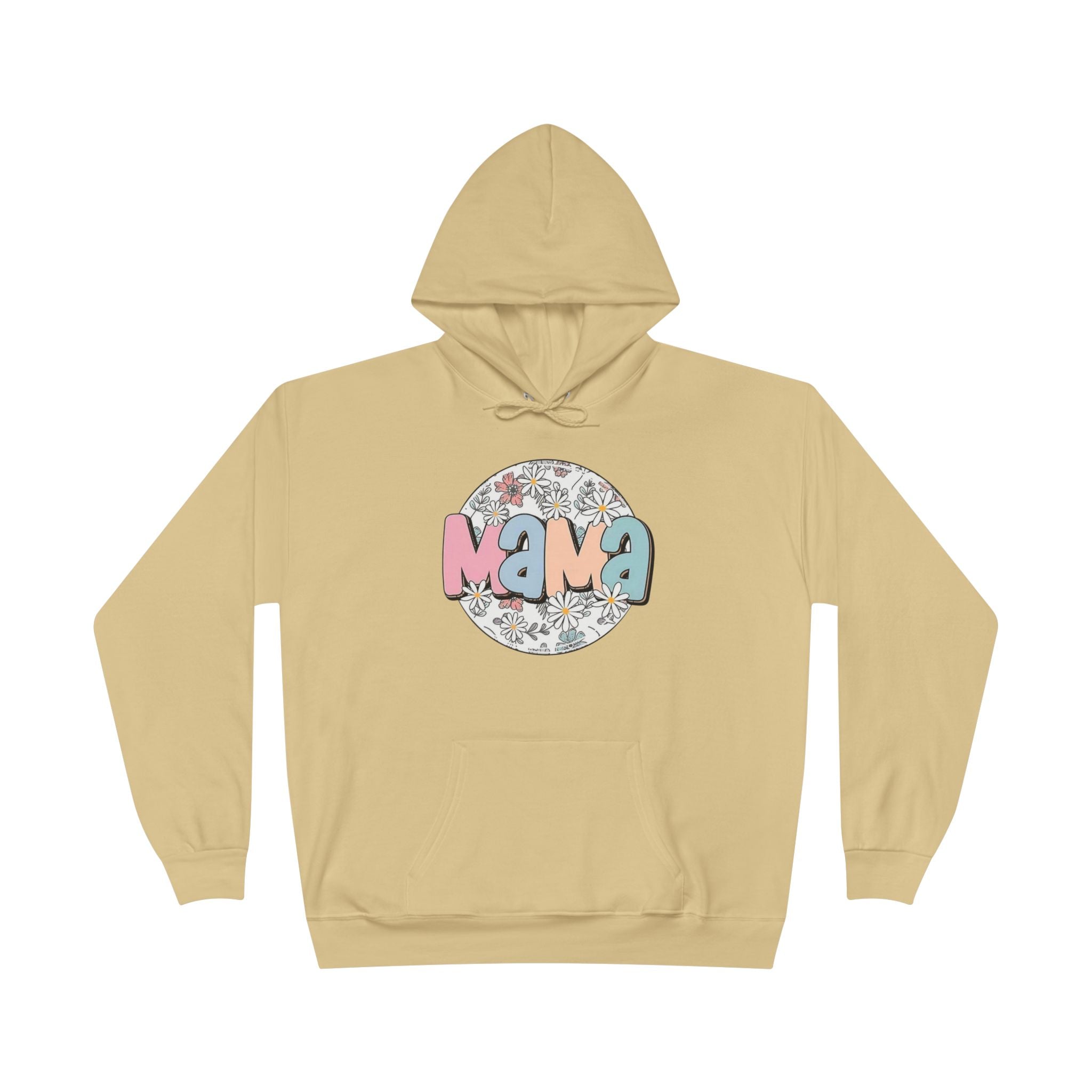 Mama Floral Hoodie — Pastel Retro "Mama" Pullover for Moms | Mother’s Day Gift