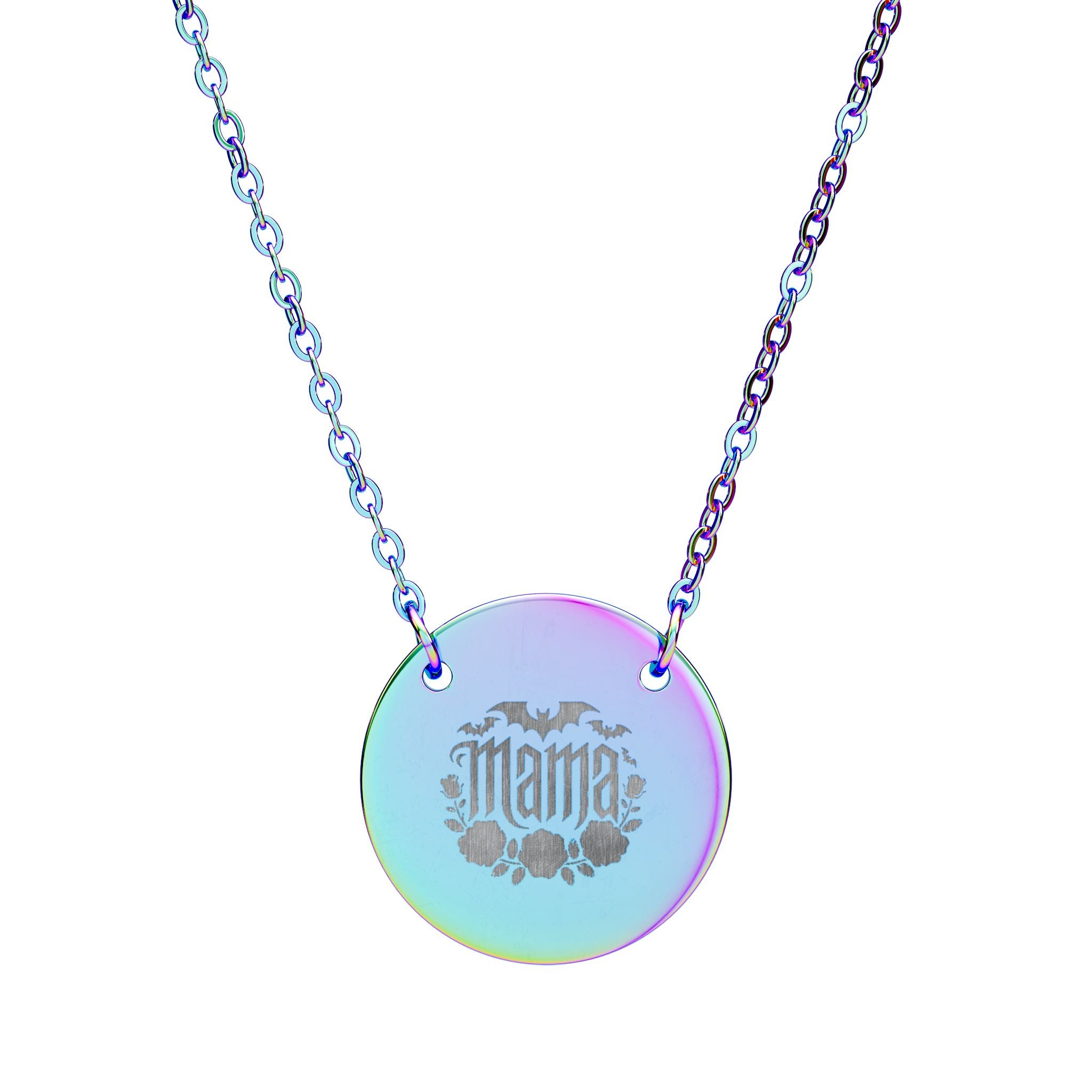 Engraved 'Mama' Circle Necklace — Personalized Mother's Day Pendant