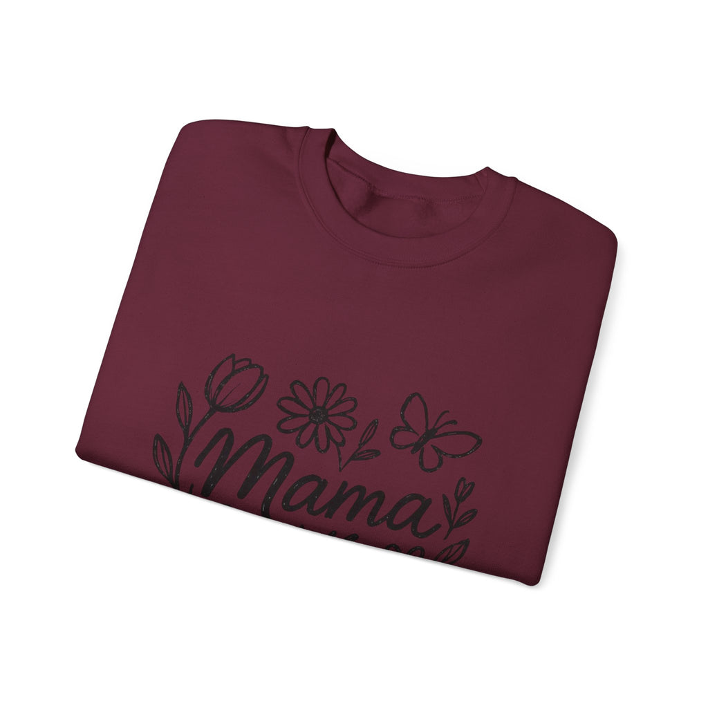Mama Floral Crewneck Sweatshirt – Hand-Drawn Flowers