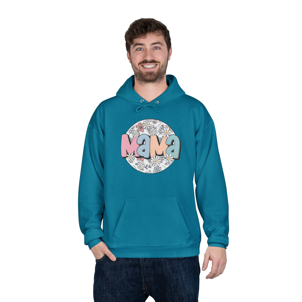 Mama Floral Hoodie — Pastel Retro "Mama" Pullover for Moms | Mother’s Day Gift