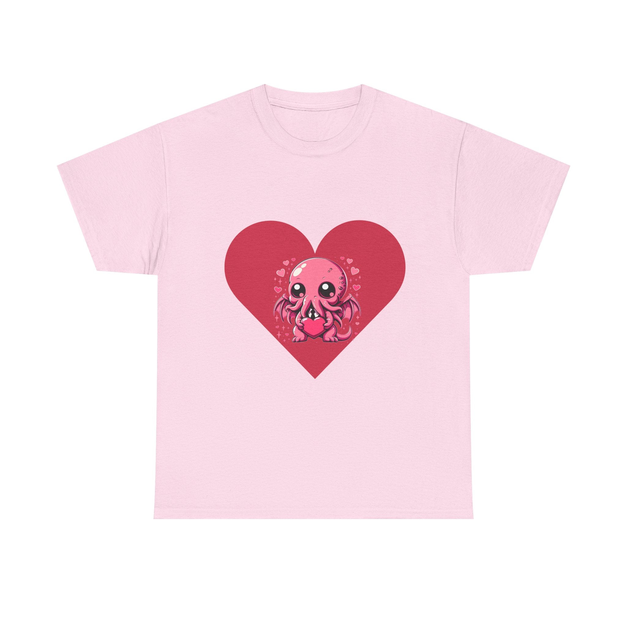 Cute Cthulhu Heart T-Shirt — Kawaii Octopus Valentine Tee