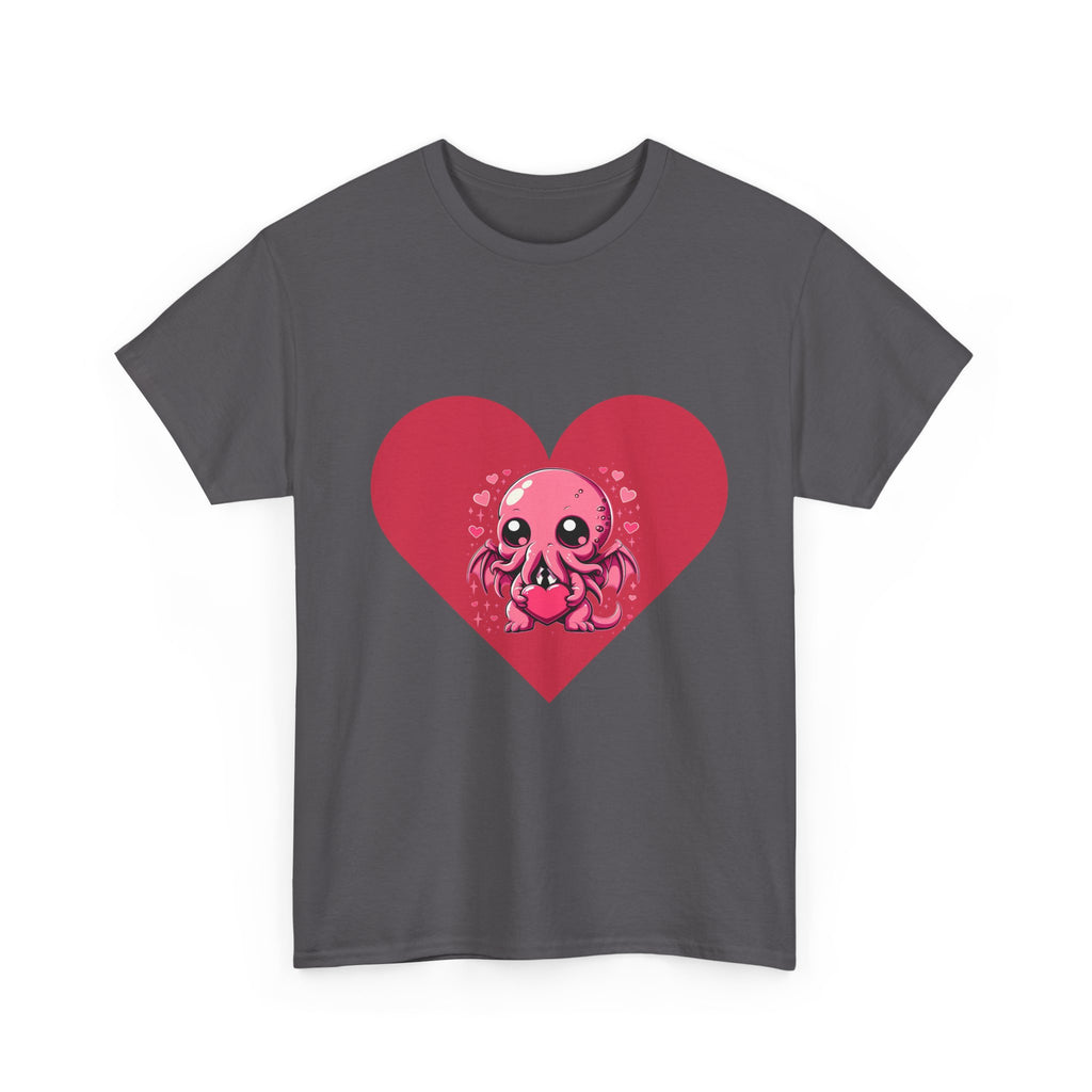Cute Cthulhu Heart T-Shirt — Kawaii Octopus Valentine Tee