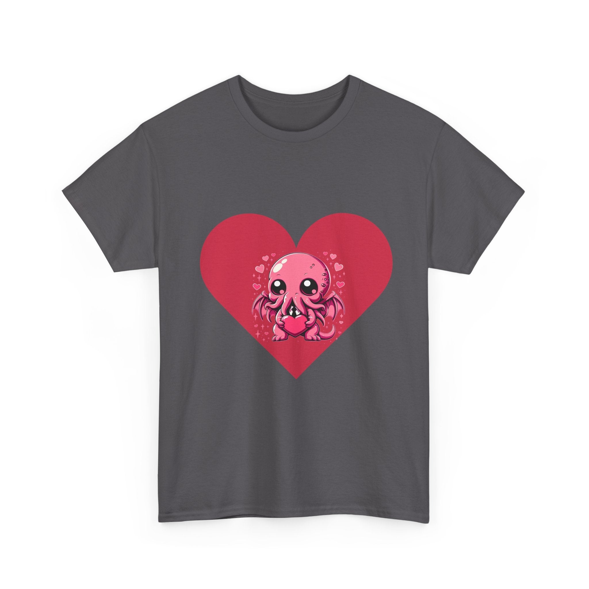Cute Cthulhu Heart T-Shirt — Kawaii Octopus Valentine Tee
