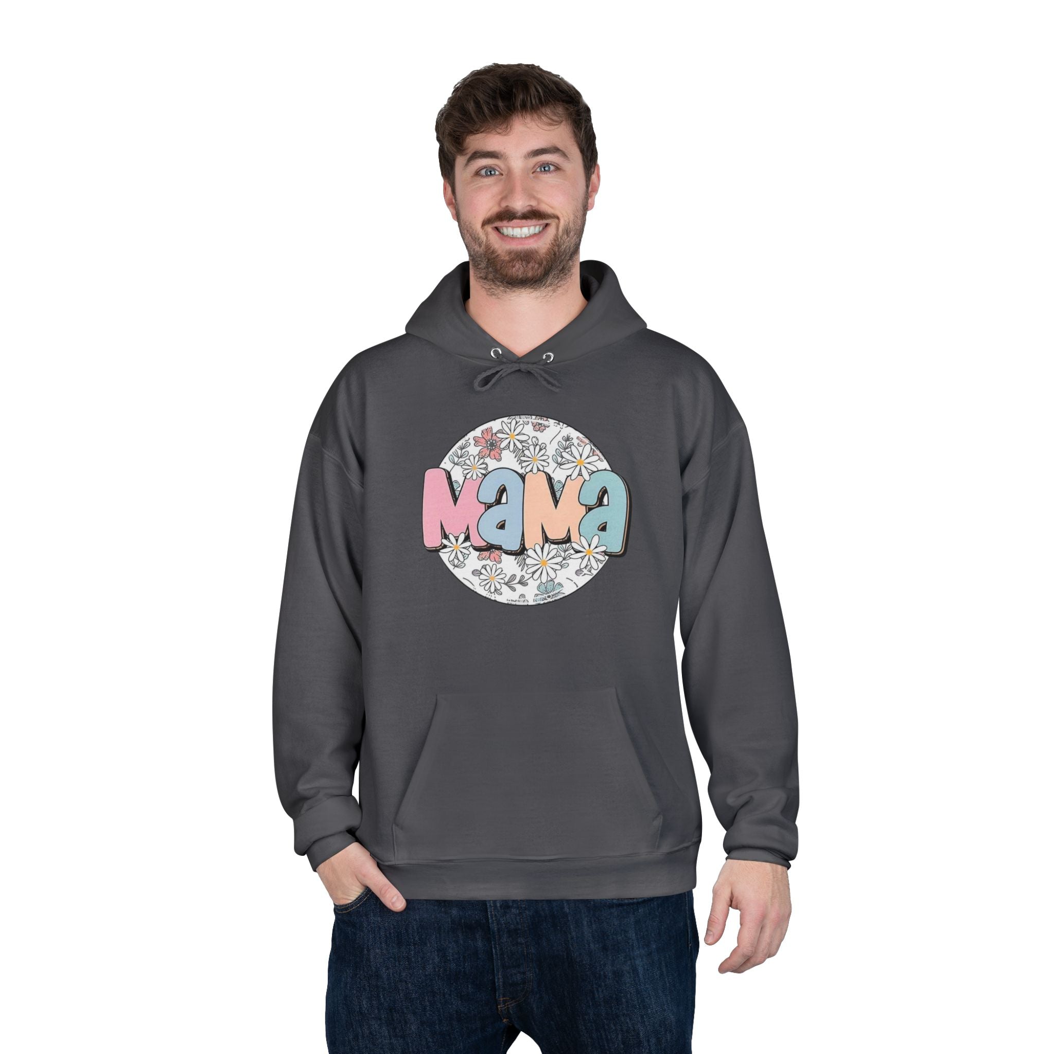 Mama Floral Hoodie — Pastel Retro "Mama" Pullover for Moms | Mother’s Day Gift