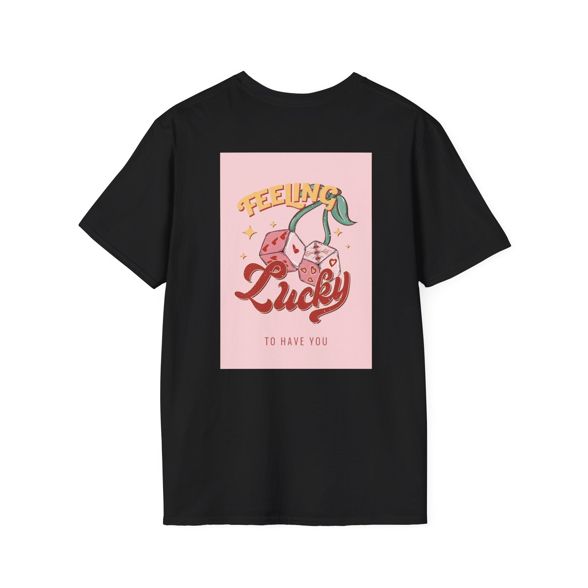 Feeling Lucky T-Shirt — Retro Dice Floral Graphic Tee