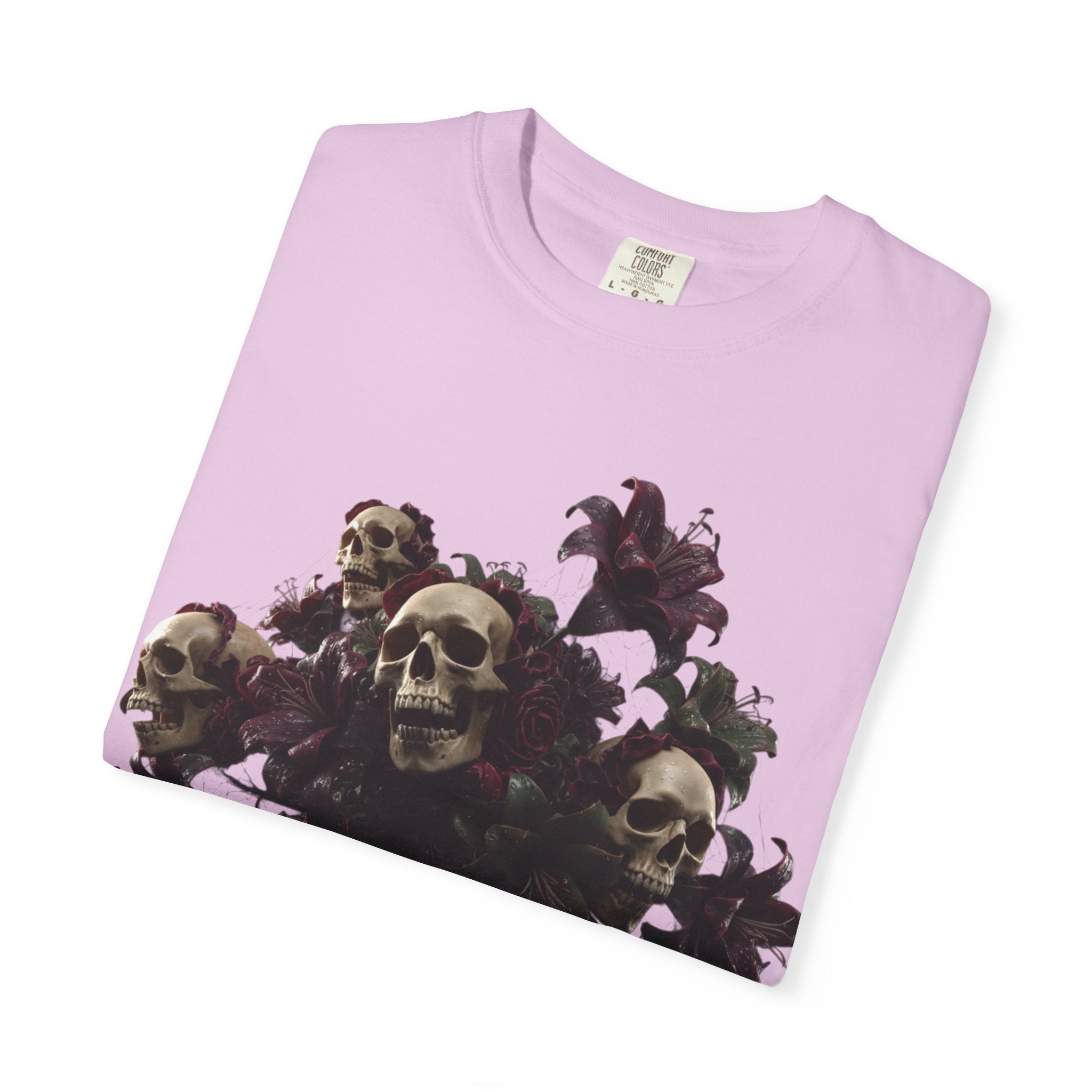 Lil Viper Den Skull Floral Tee — Gothic Graphic T-Shirt