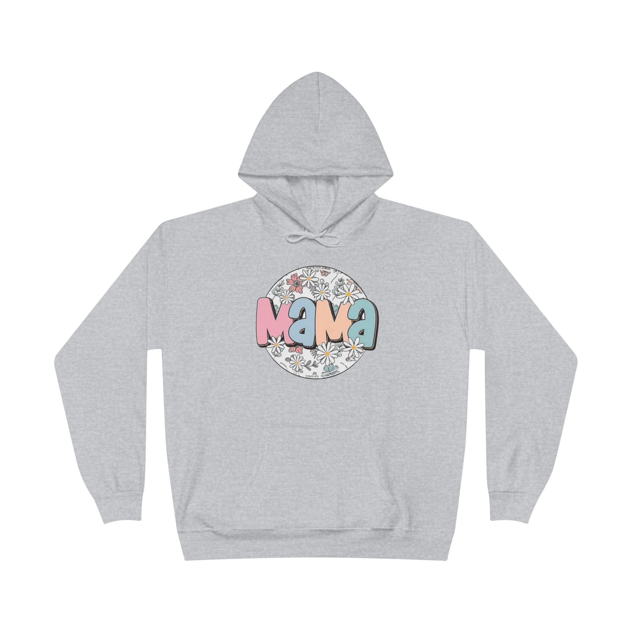 Mama Floral Hoodie — Pastel Retro "Mama" Pullover for Moms | Mother’s Day Gift