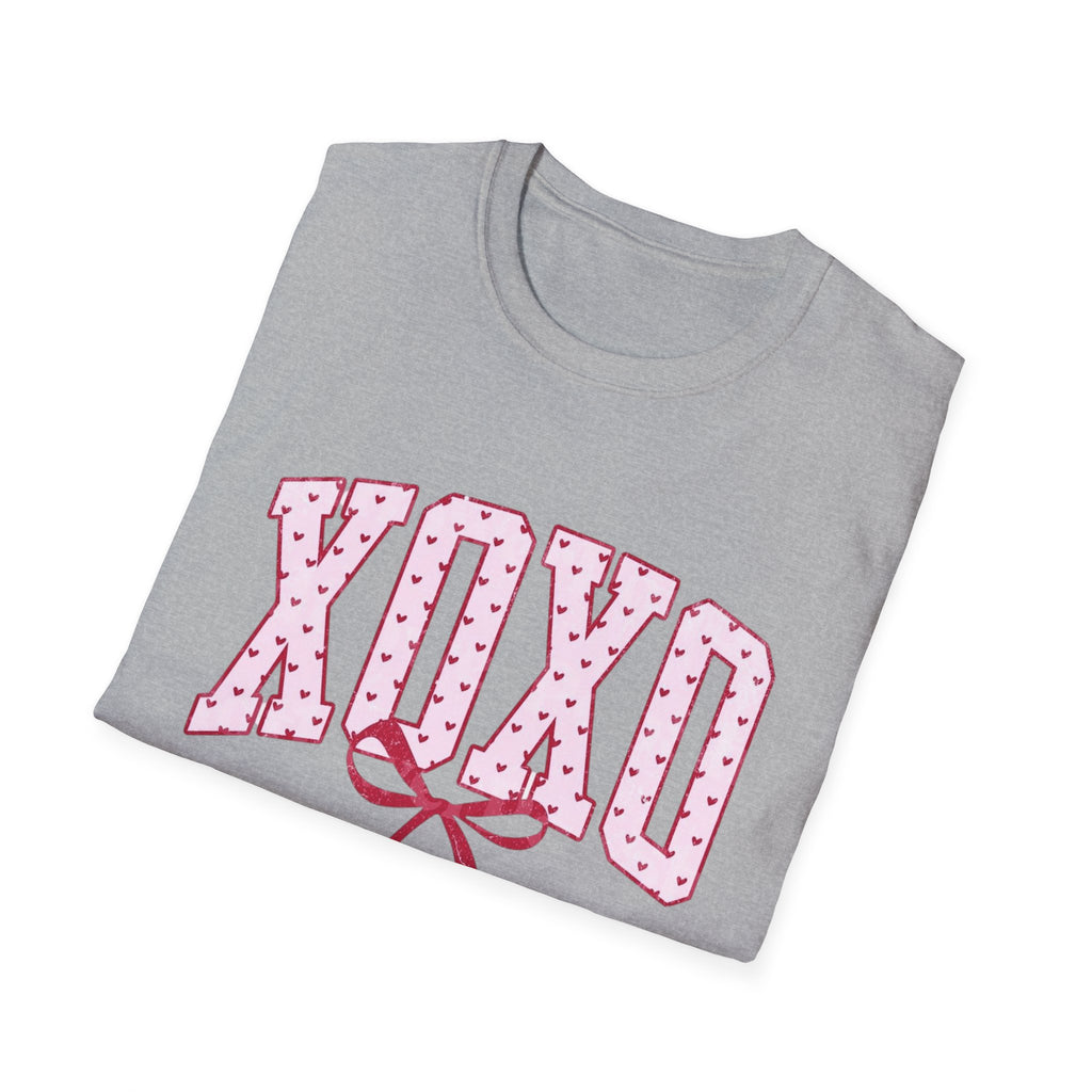 XOXO Pink Ribbon T-Shirt — Valentine’s Day Cute Graphic Tee
