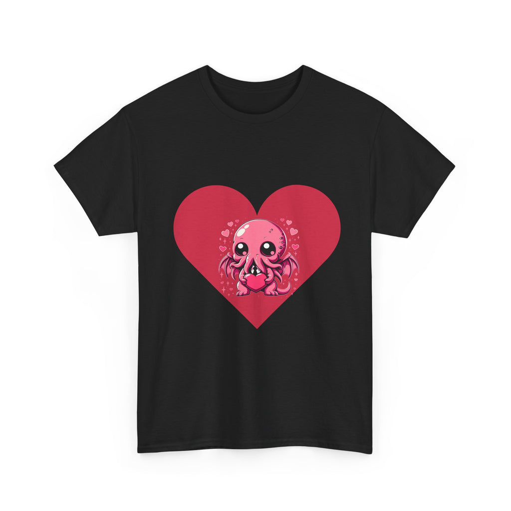 Cute Cthulhu Heart T-Shirt — Kawaii Octopus Valentine Tee