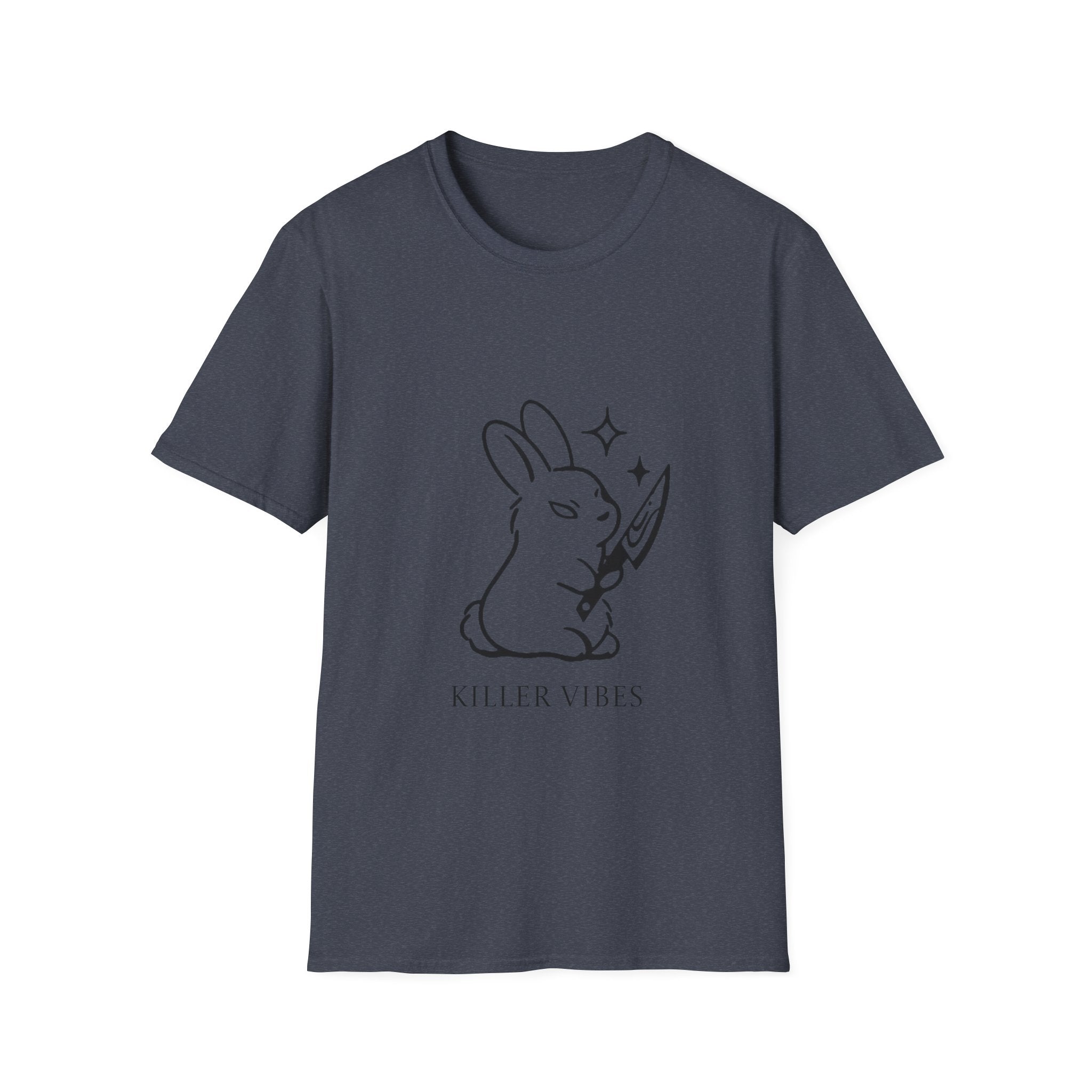 Killer Vibes T-Shirt — Cute Bunny with Knife Graphic Tee