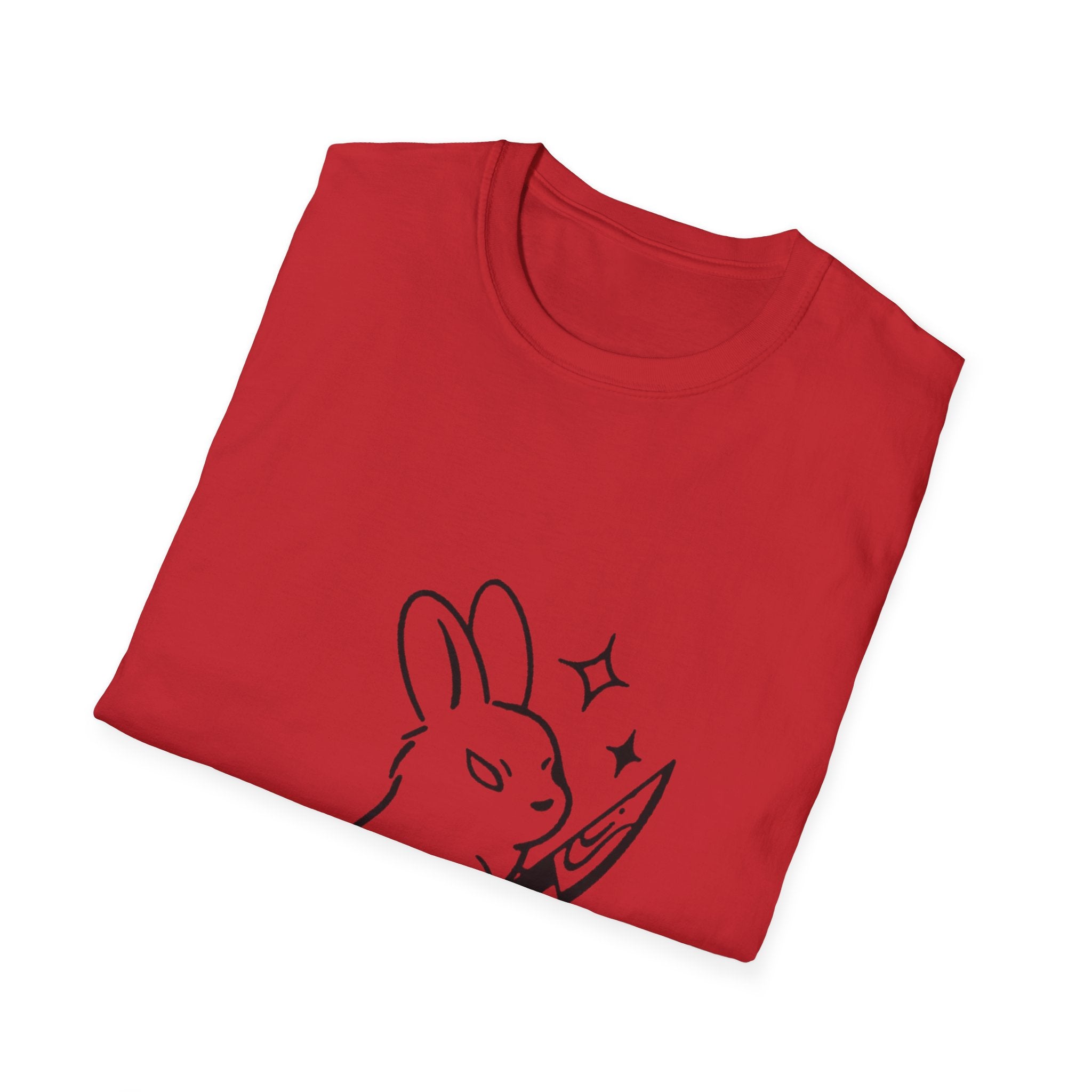 Killer Vibes T-Shirt — Cute Bunny with Knife Graphic Tee